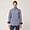 Camicia In Cotone A Righe Verticali Tono Su Tono, Blu, swatch