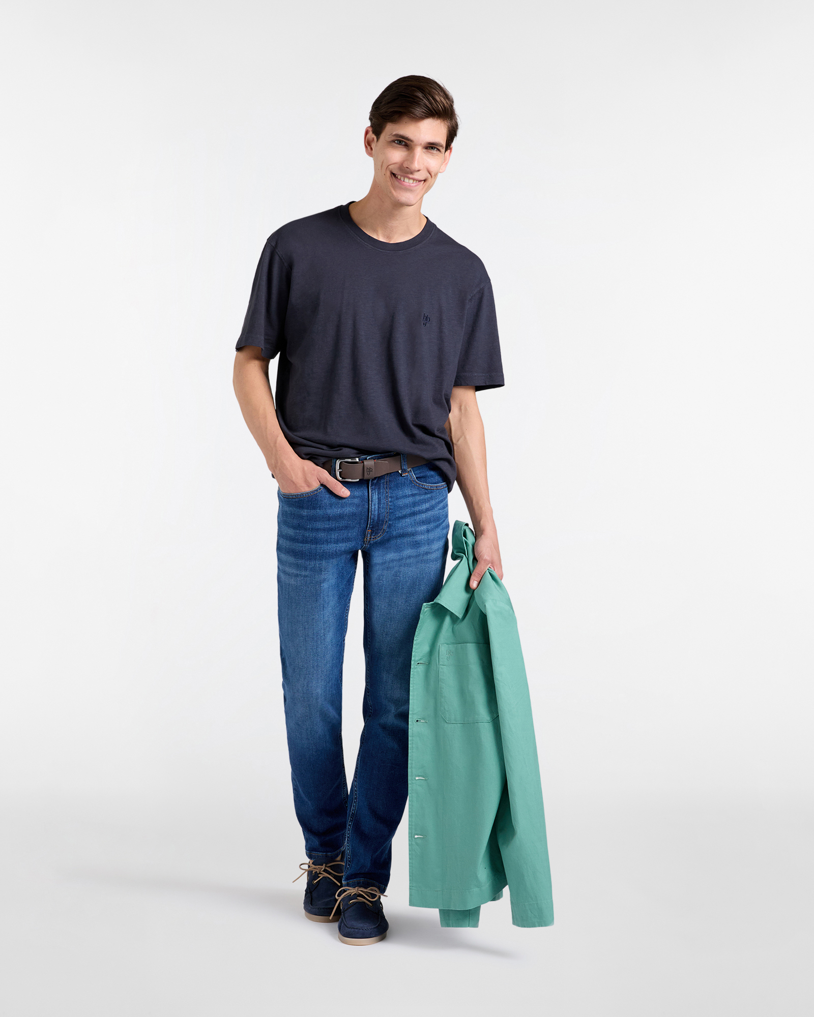 T‑shirt Uomo Effetto Old D‑Fit, Blu scuro, large image number 3