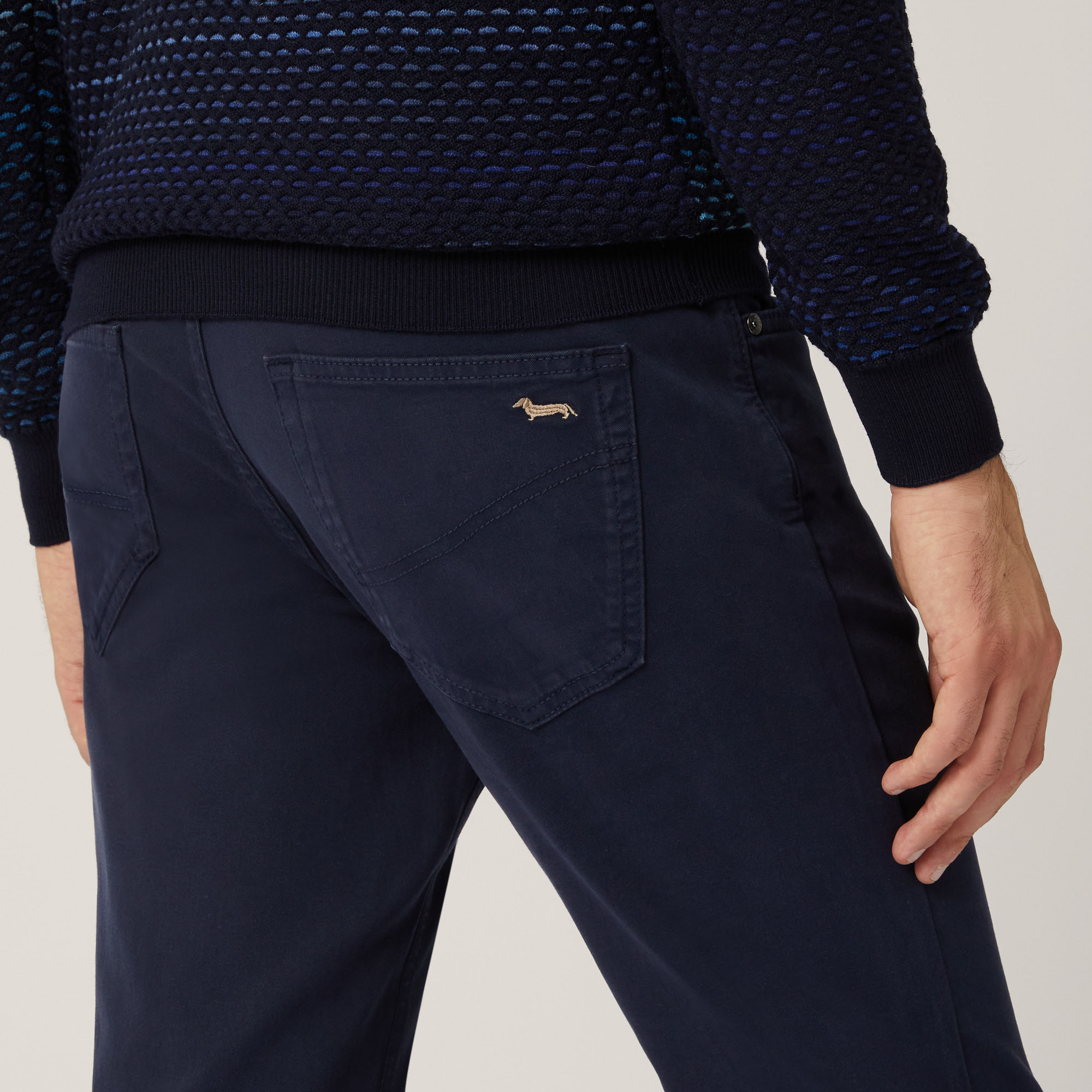 Pantalone Cinque Tasche In Cotone Stretch Elevated Utility, Blu Navy, large image number 2