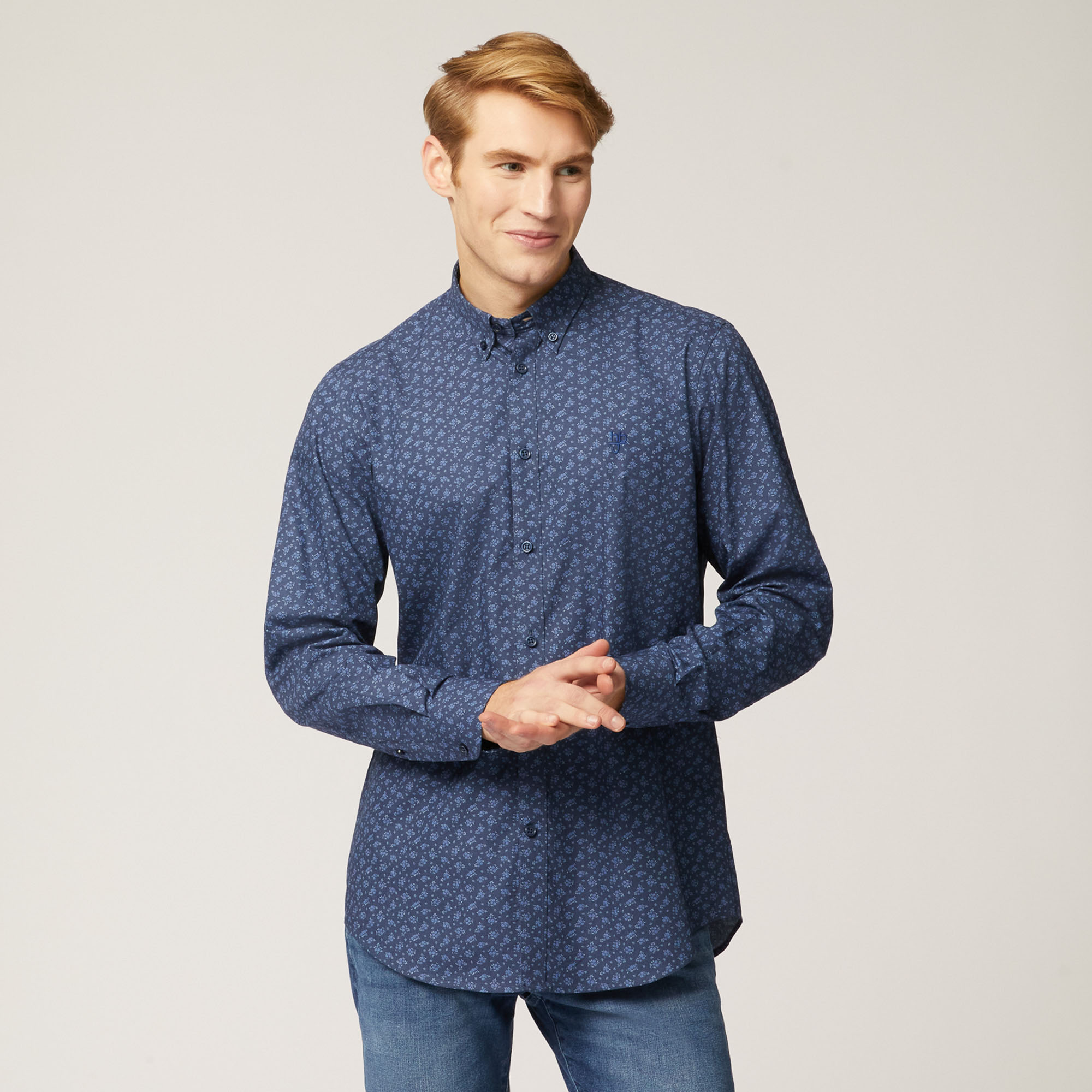 REGULAR M/L COLLO MONTECARLO 2 TEX, Blu, large image number 0