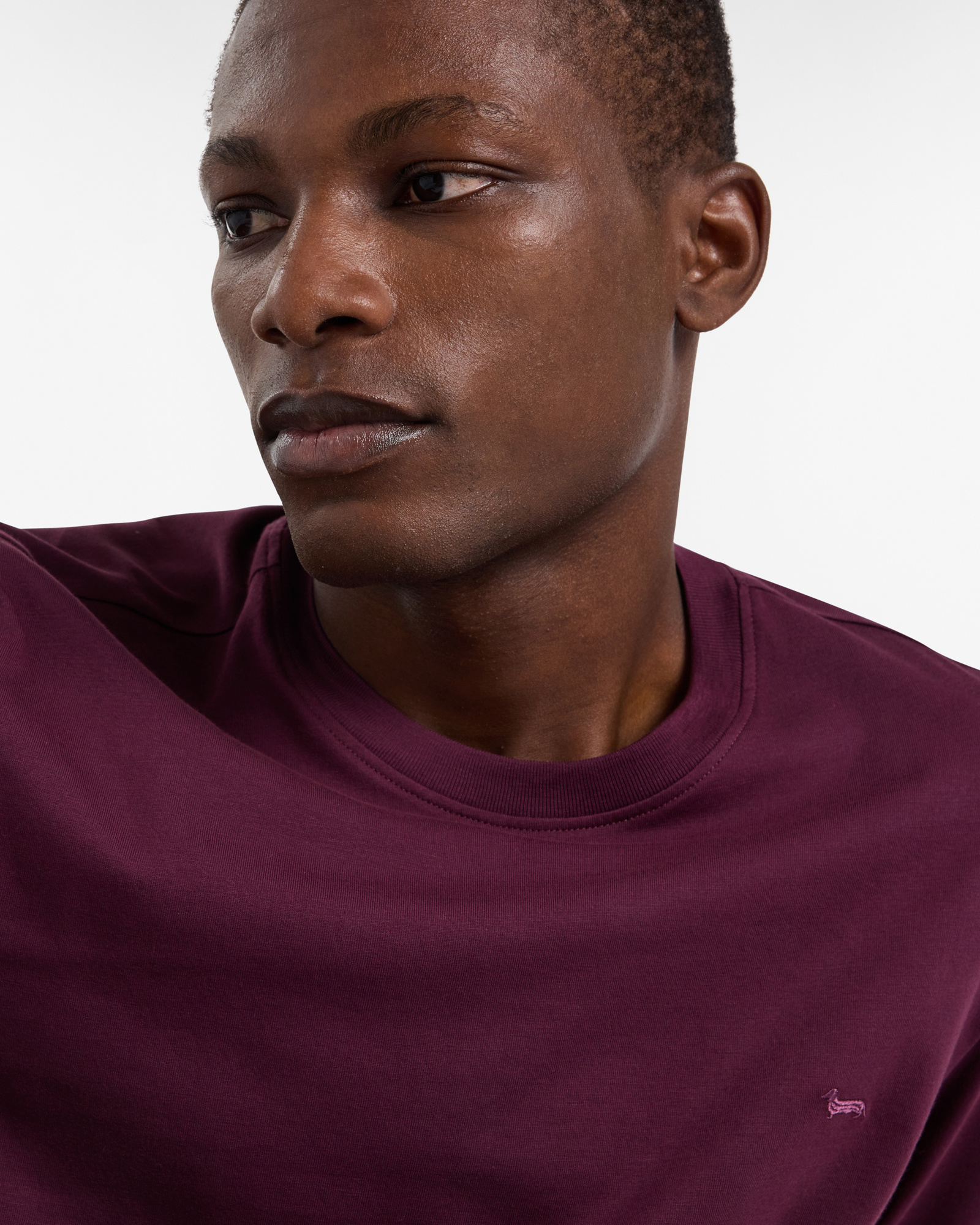 Long Sleeve T-Shirt with Dachshund, Dark Red, large image number 2