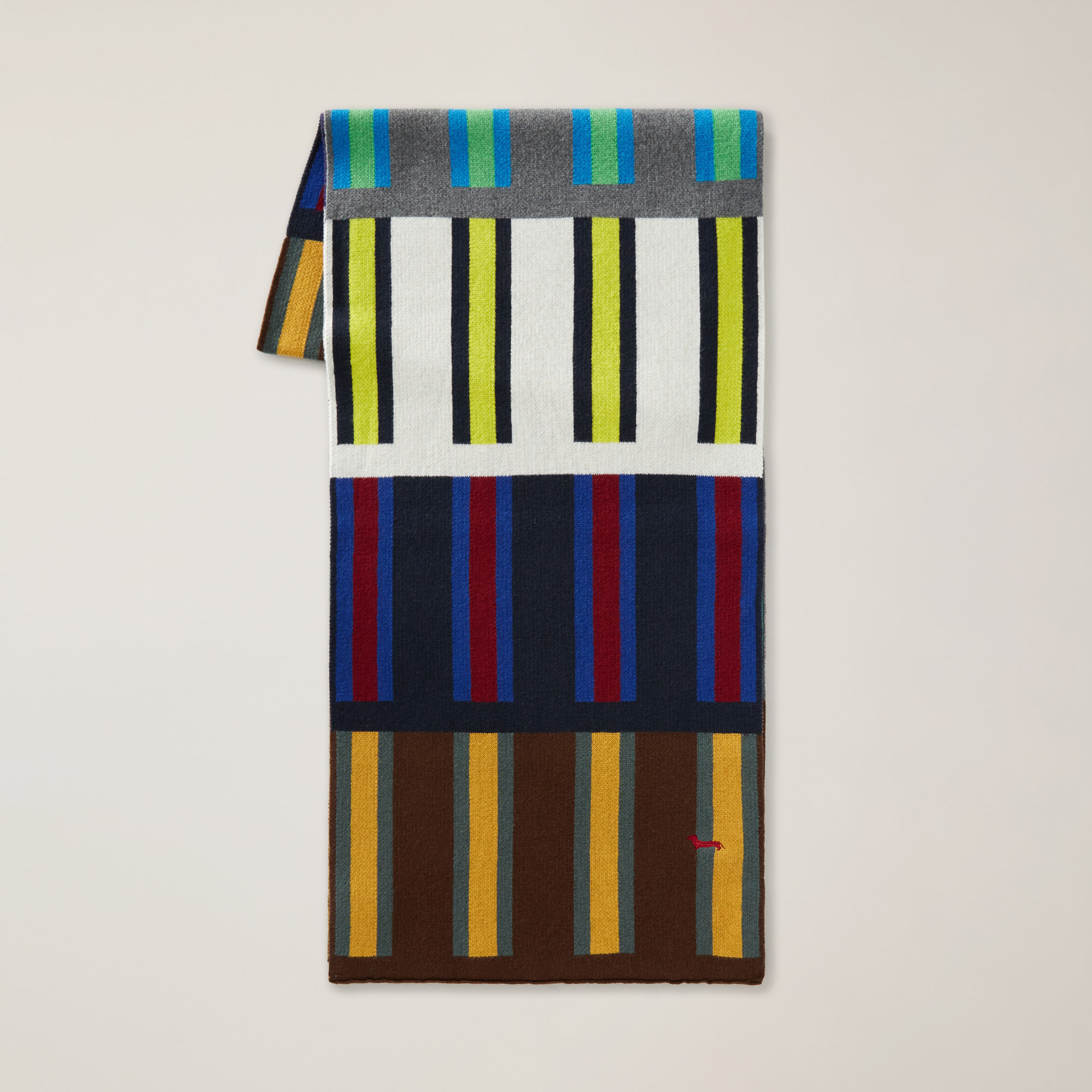Prisma Project Wool And Cotton Color-Block Scarf, Unique Variant, large image number 0