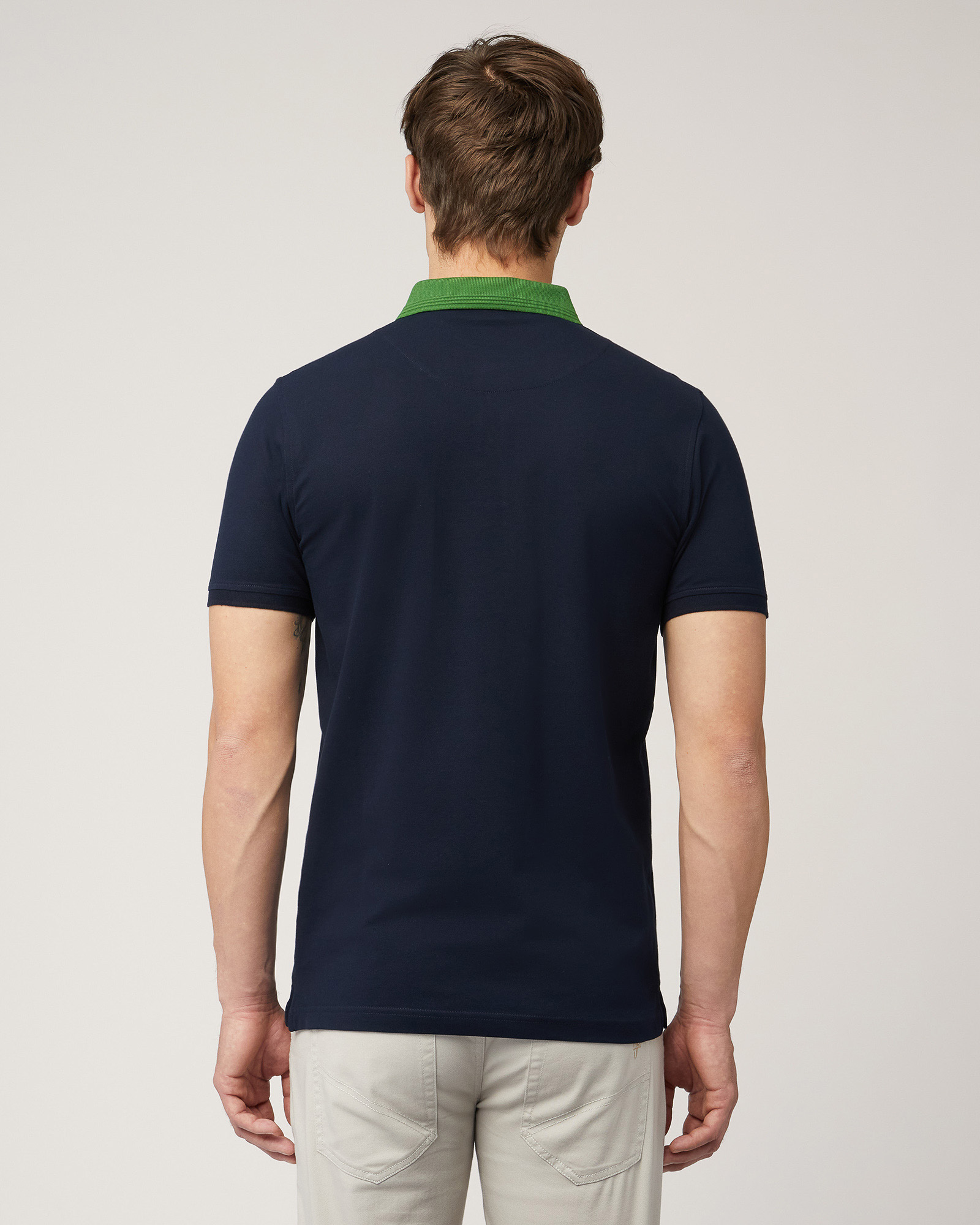 Polo Con Collo 3D A Contrasto