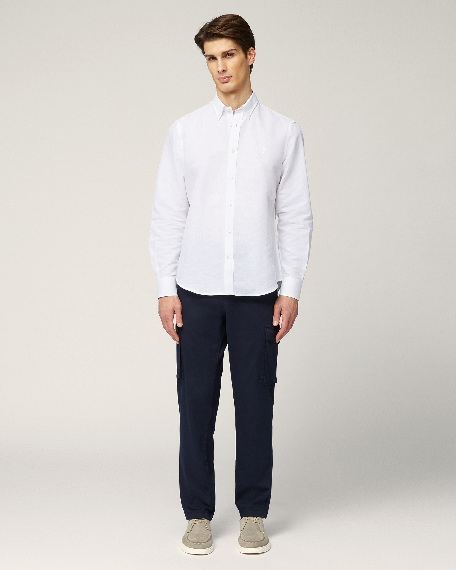 Chino Pants With Cargo Pockets, Dark Blue, large image number 3