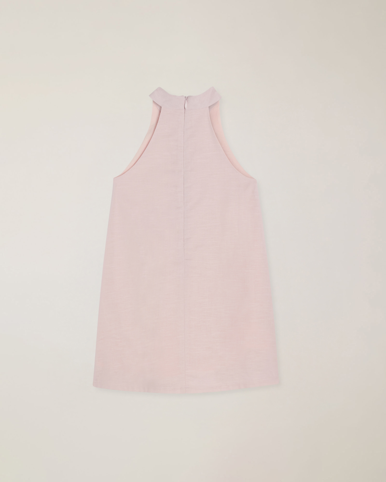 Linen blend dress with rhinestone dachshund