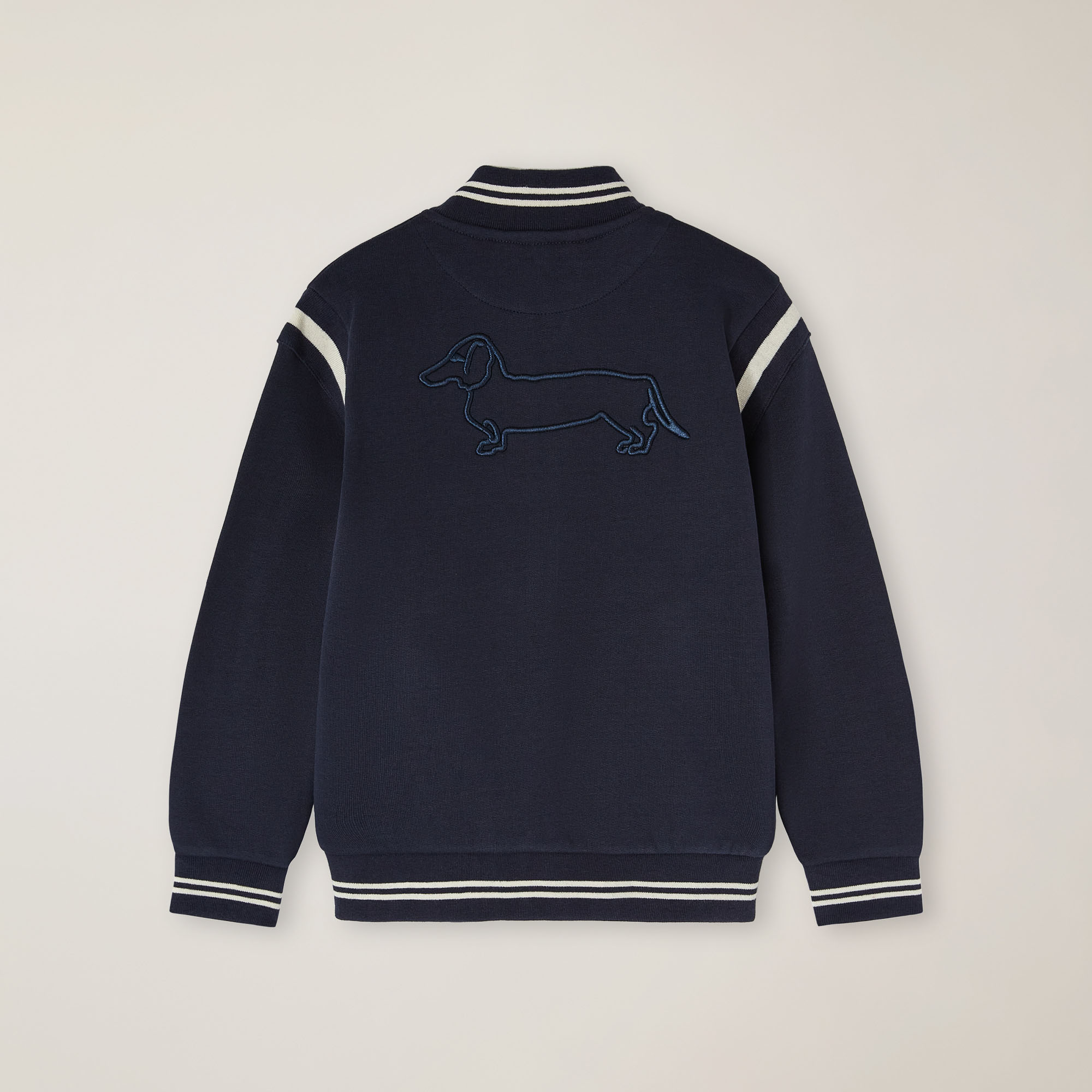 Felpa inside brushed full zip, Blu Navy, large image number 1