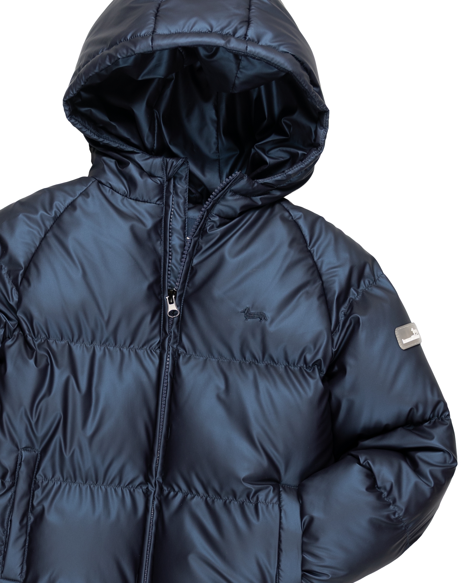 Cazadora de nylon tornasolado, Azul Oscuro, large