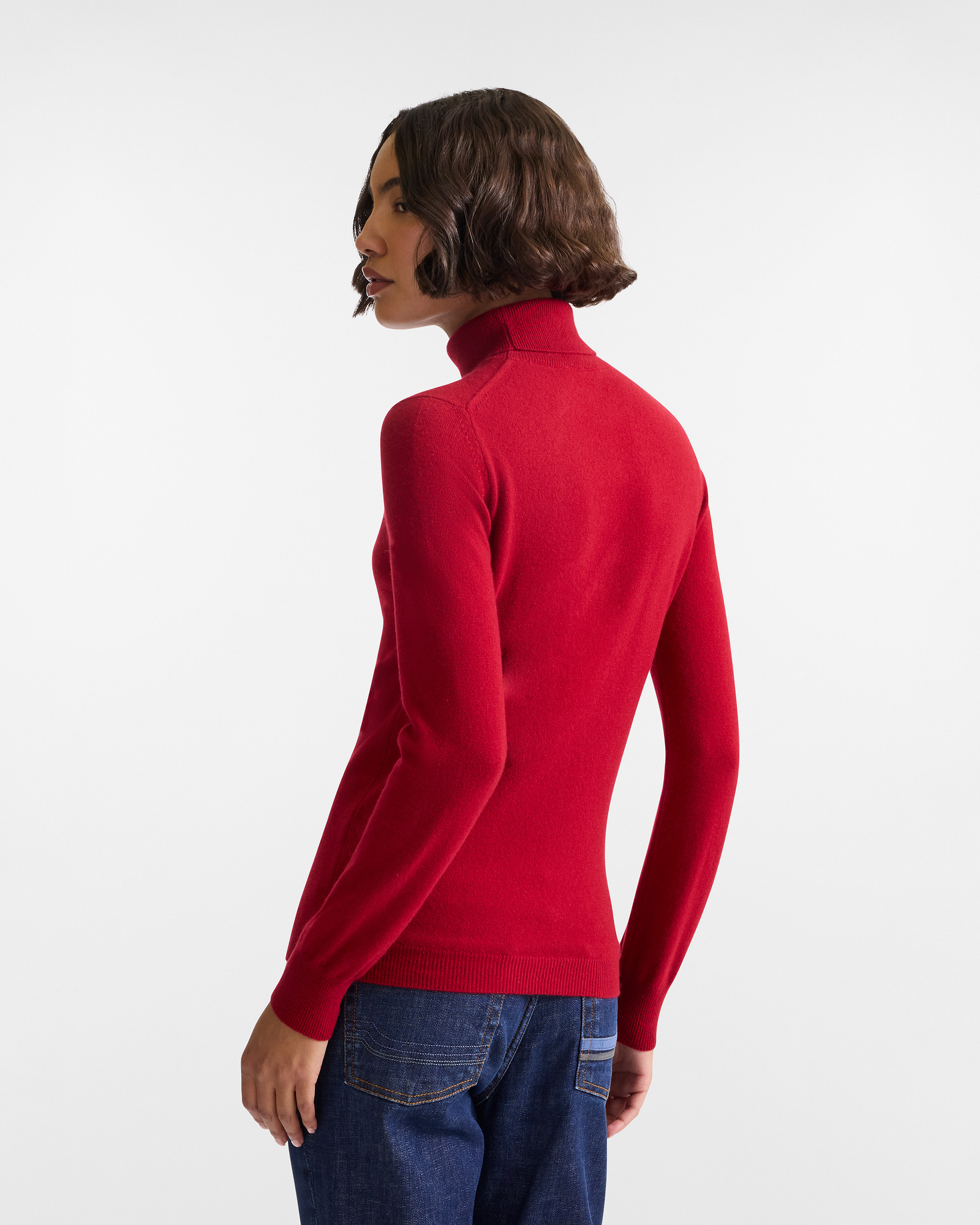 Pure Cashmere Turtleneck, Ruby, large image number 1