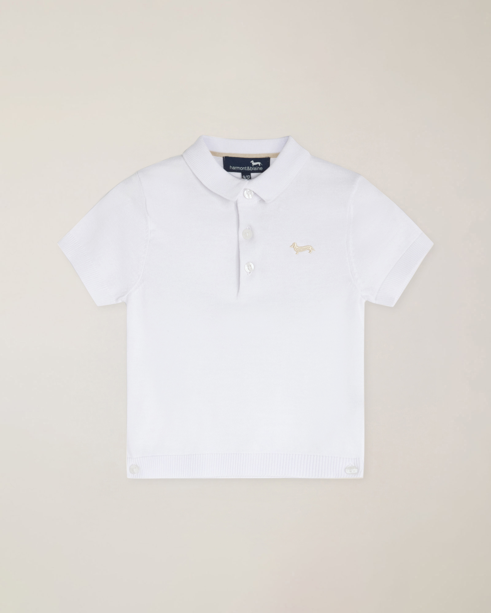 Polo de manga corta con logotipo bordado