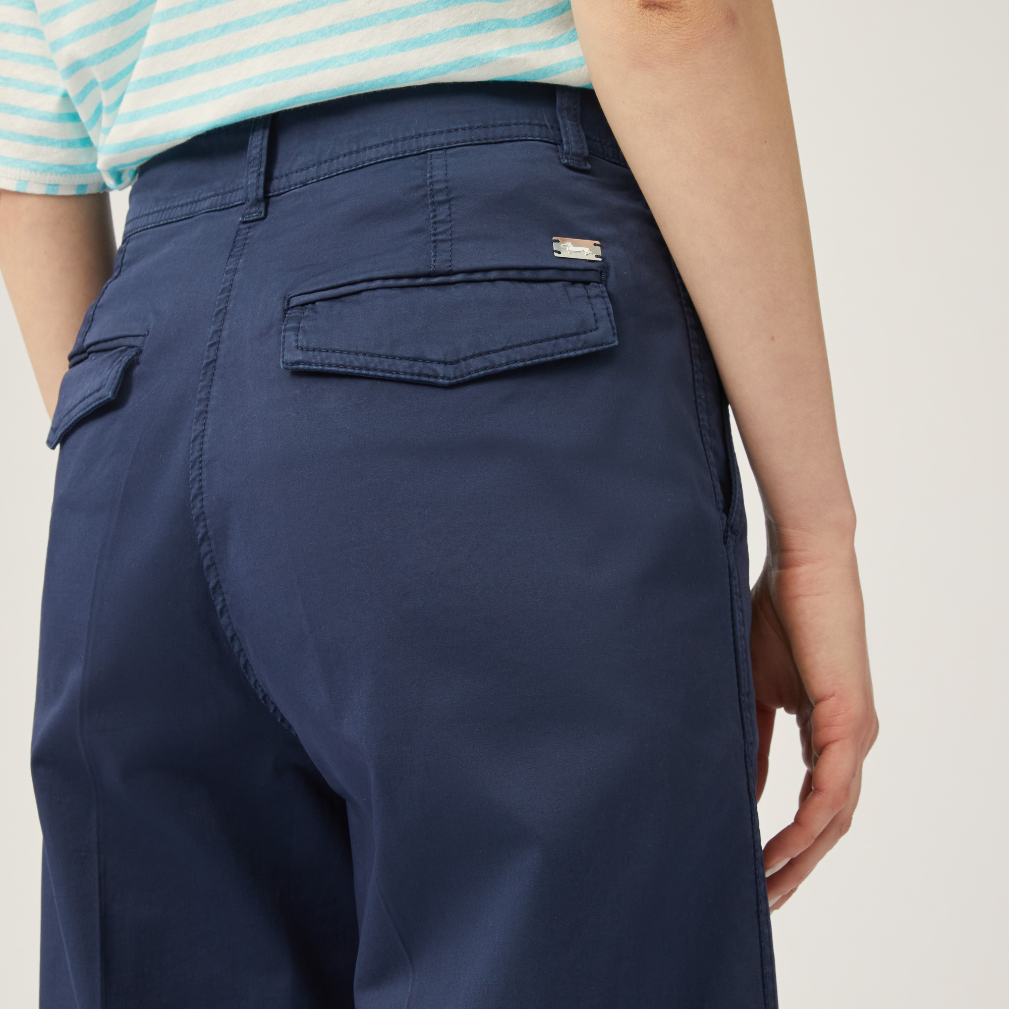 Pantalón de raso con pernera ancha, Azul, large image number 2