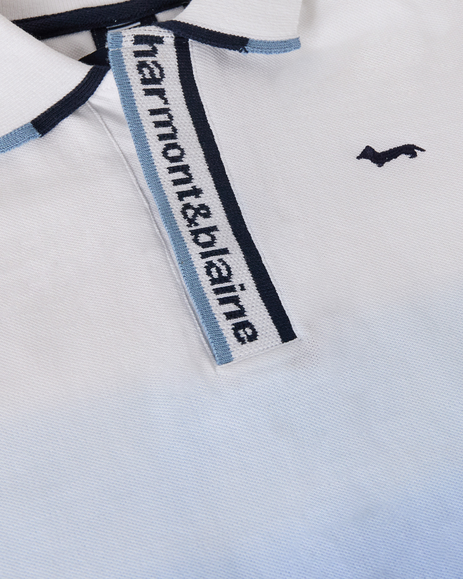 Tie dye gradient-print polo, White/Light Blue, large image number 2