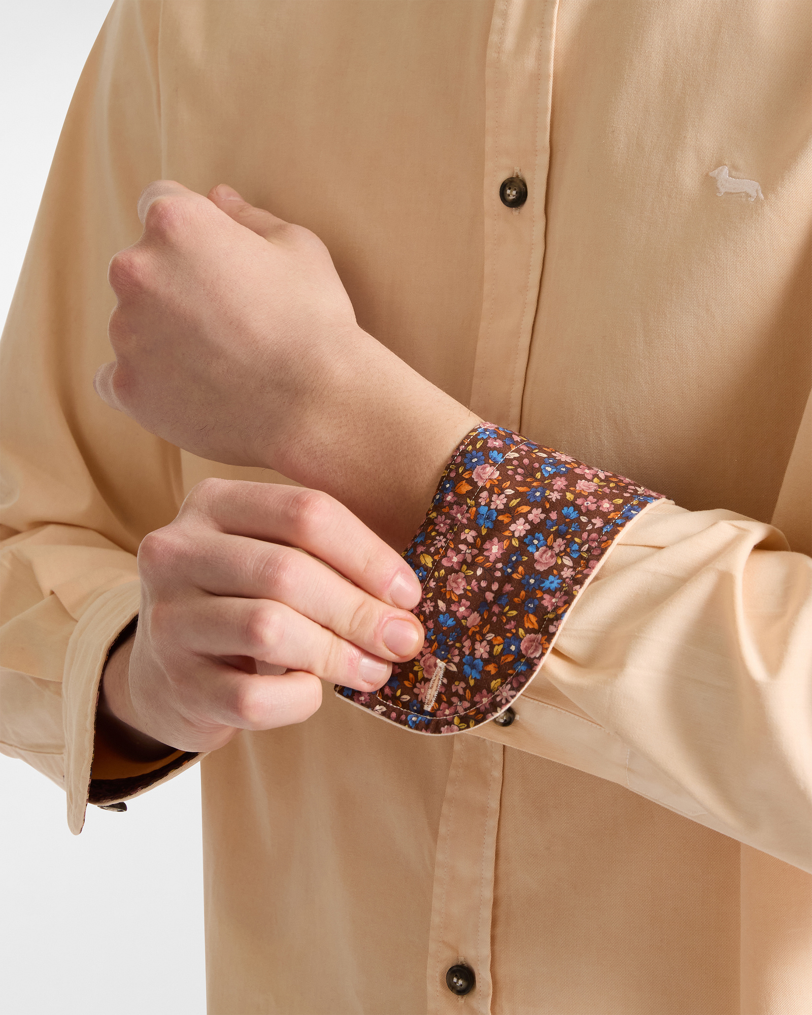 Camicia In Gabardine Capsule Earth Dye, Arancione, large image number 2