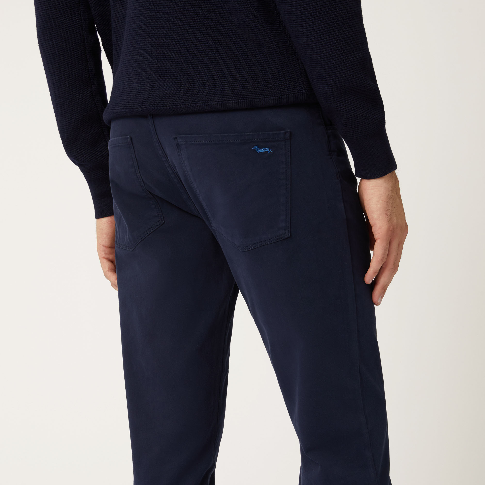 Slim-Fit Five-Pocket Pants, Blue, large image number 2