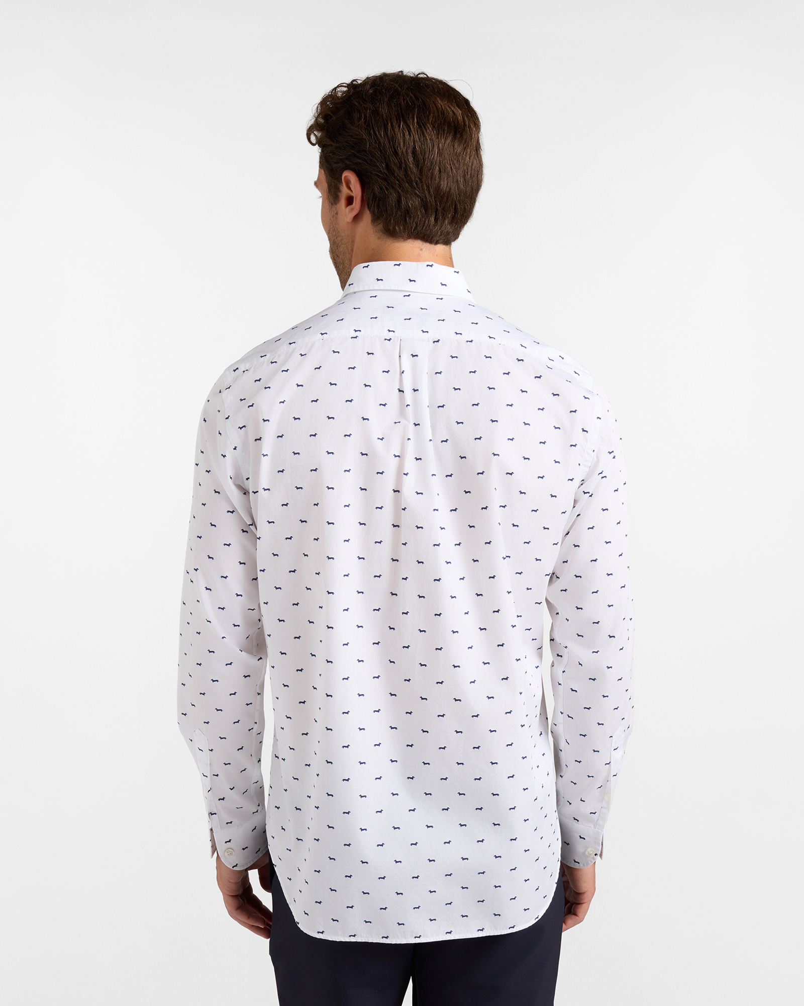 ALL-OVER DACHSHUND PRINT SHIRT, NAVY BLUE, large image number 2