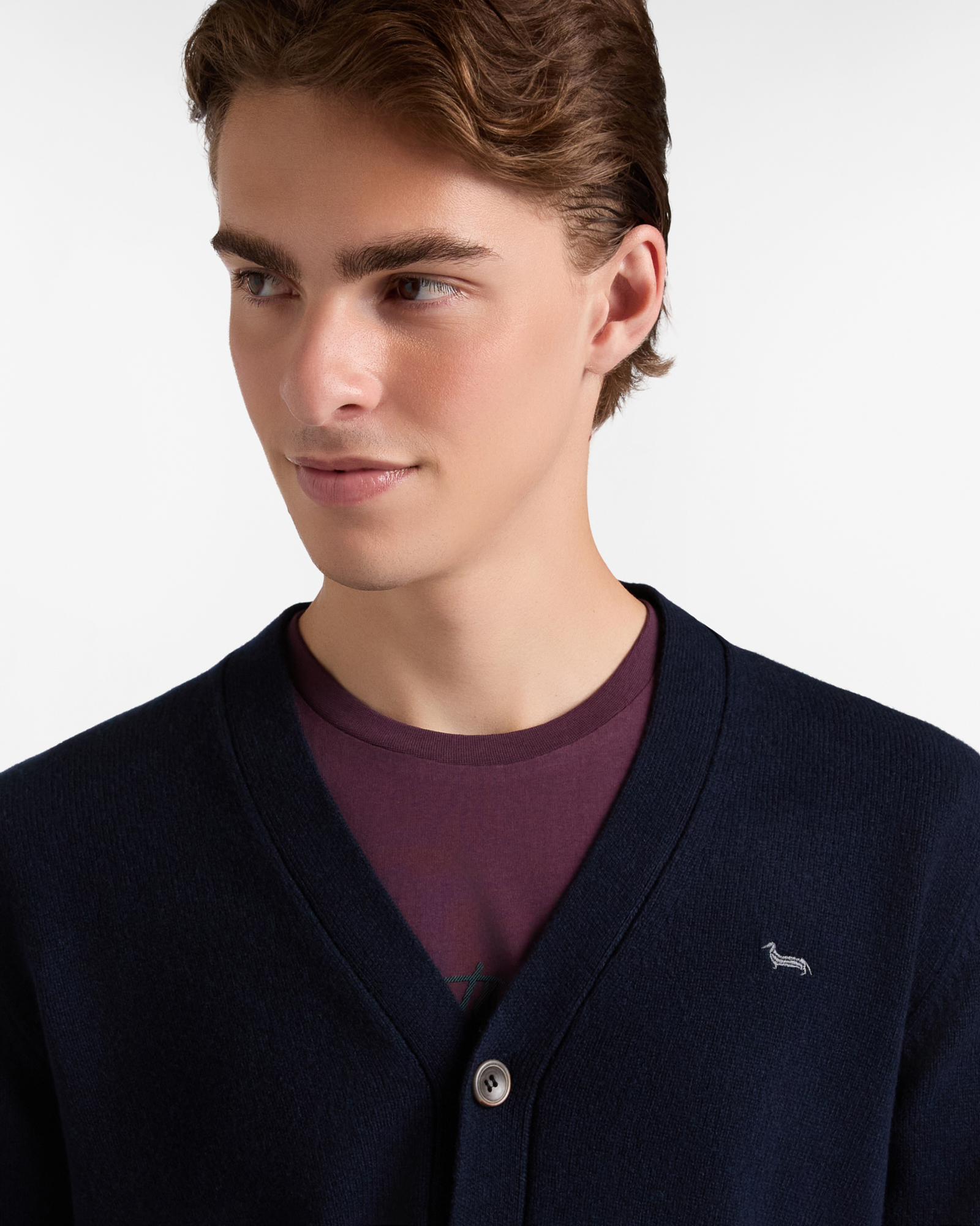 Cárdigan de Lana y Cachemira, Azul Navy, large image number 2