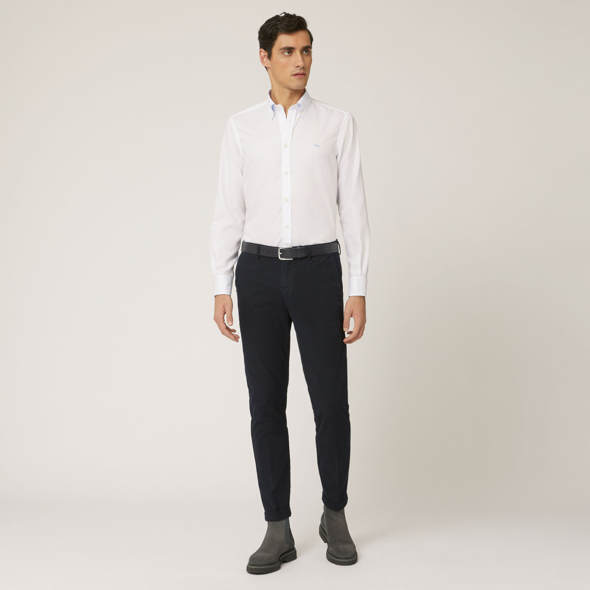 Camisa Con Interiores A Contraste, Blanco, large image number 3