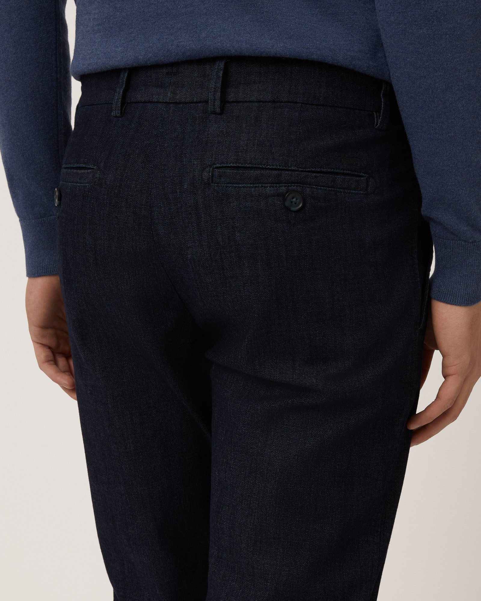 Narrow Chino Pants, Denim Blue, large image number 2