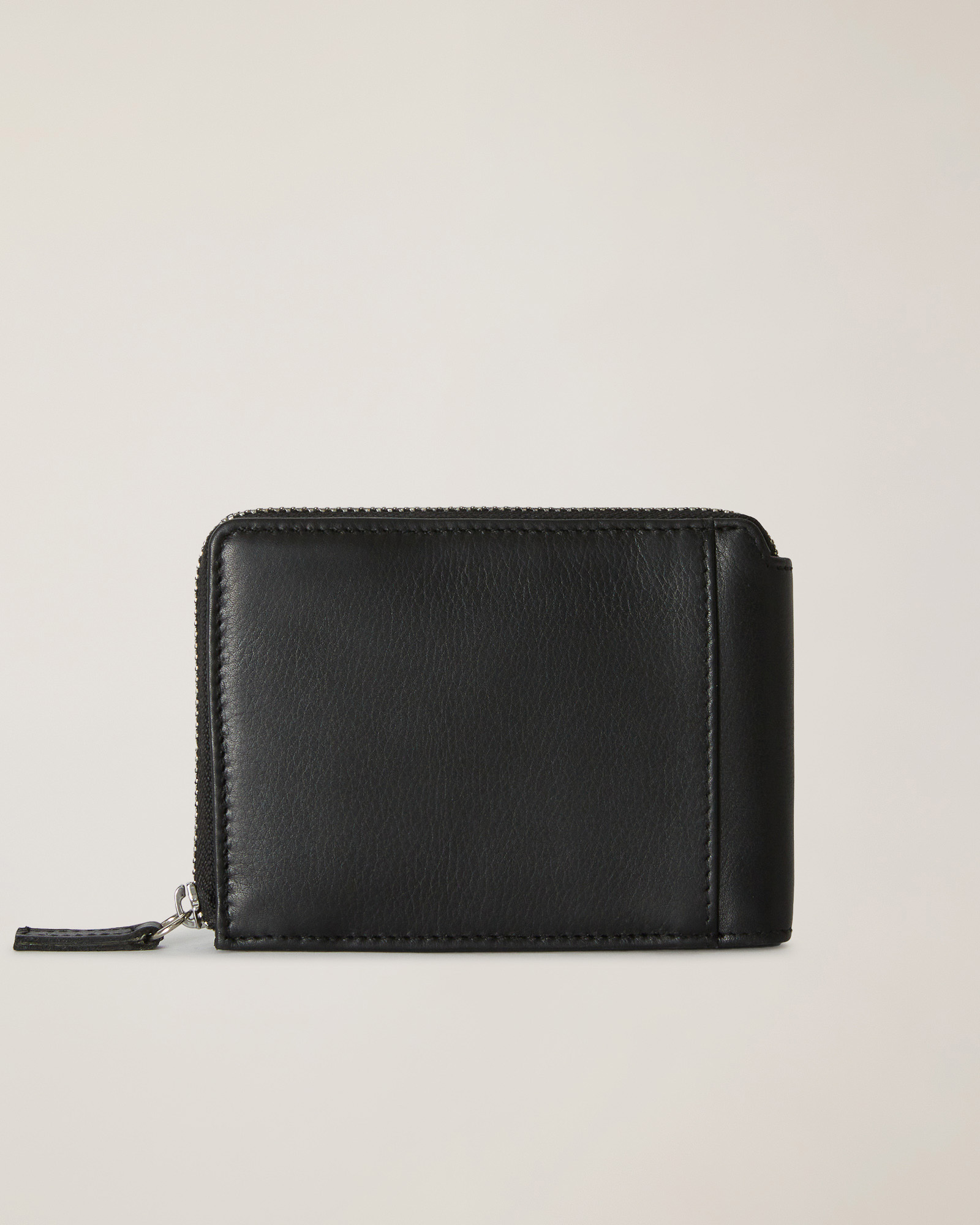 Branded Zip-Around Wallet, Black, large image number 1