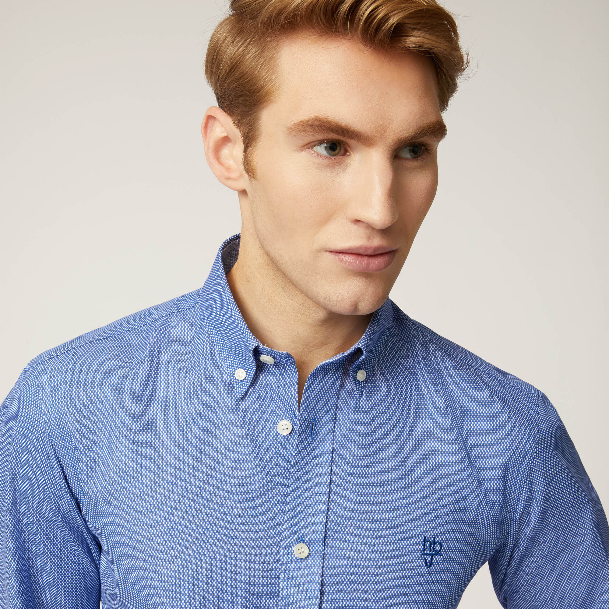 NARROW M/L COLLO MONTECARLO 2 TEX, Blu Chiaro, large image number 2