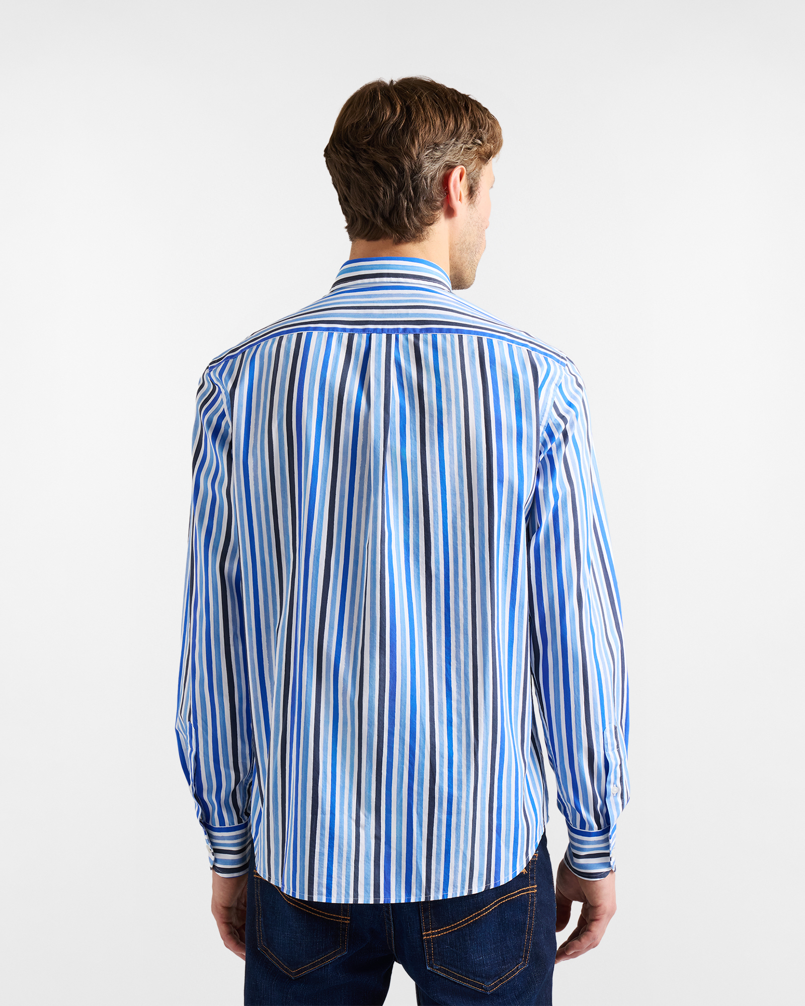 Watercolor stripe print shirt