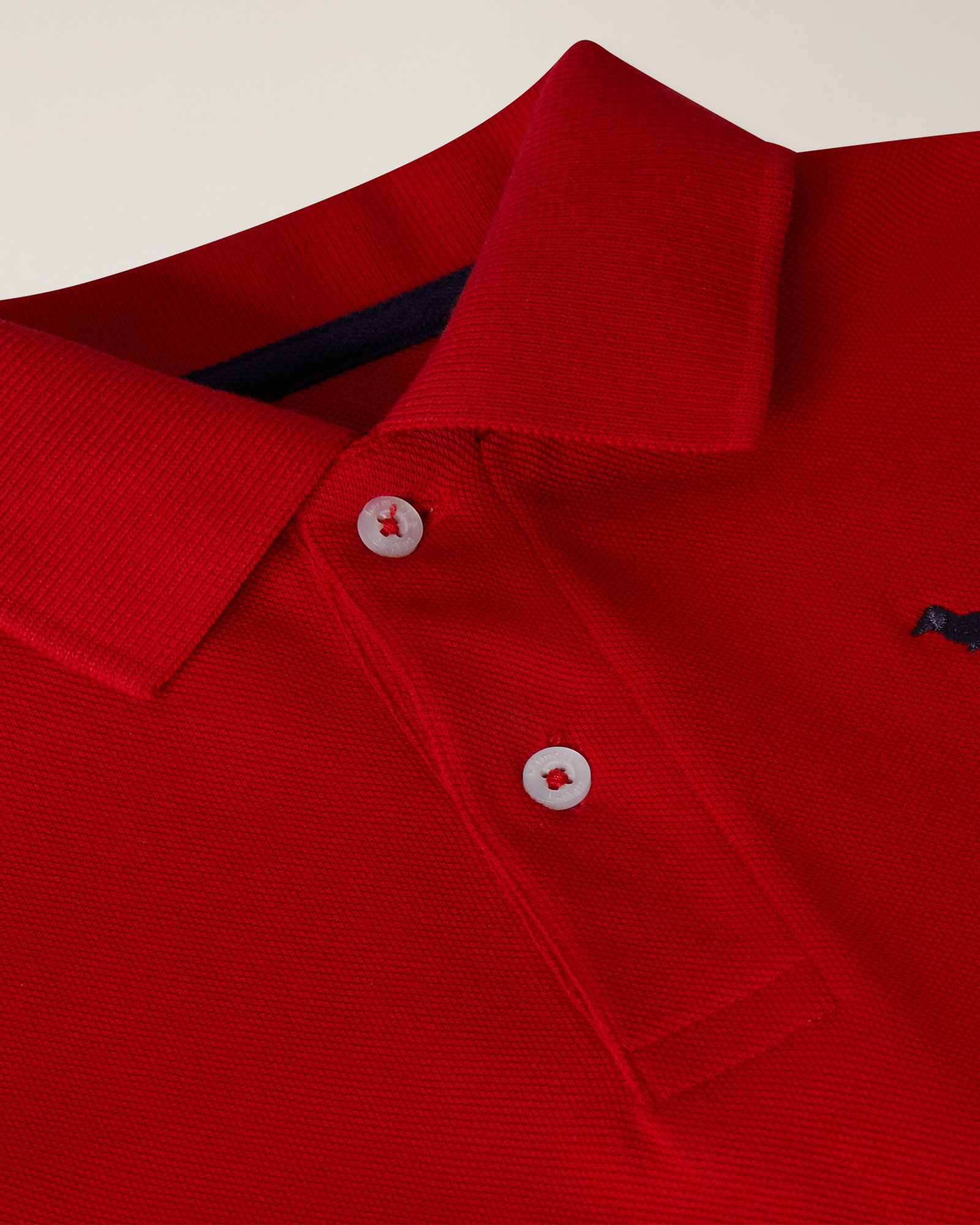 Polo piquet con ricamo logo, Rosso, large image number 2