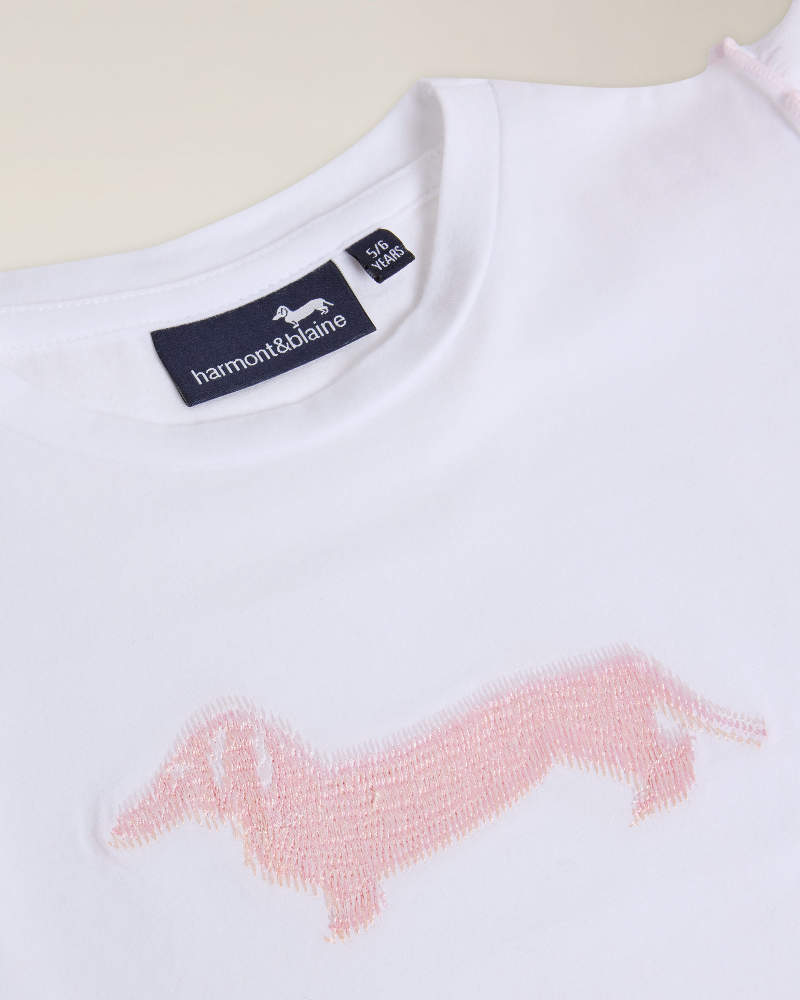 T-shirt con manica rouches e ricamo logo special, Bianco, large image number 2