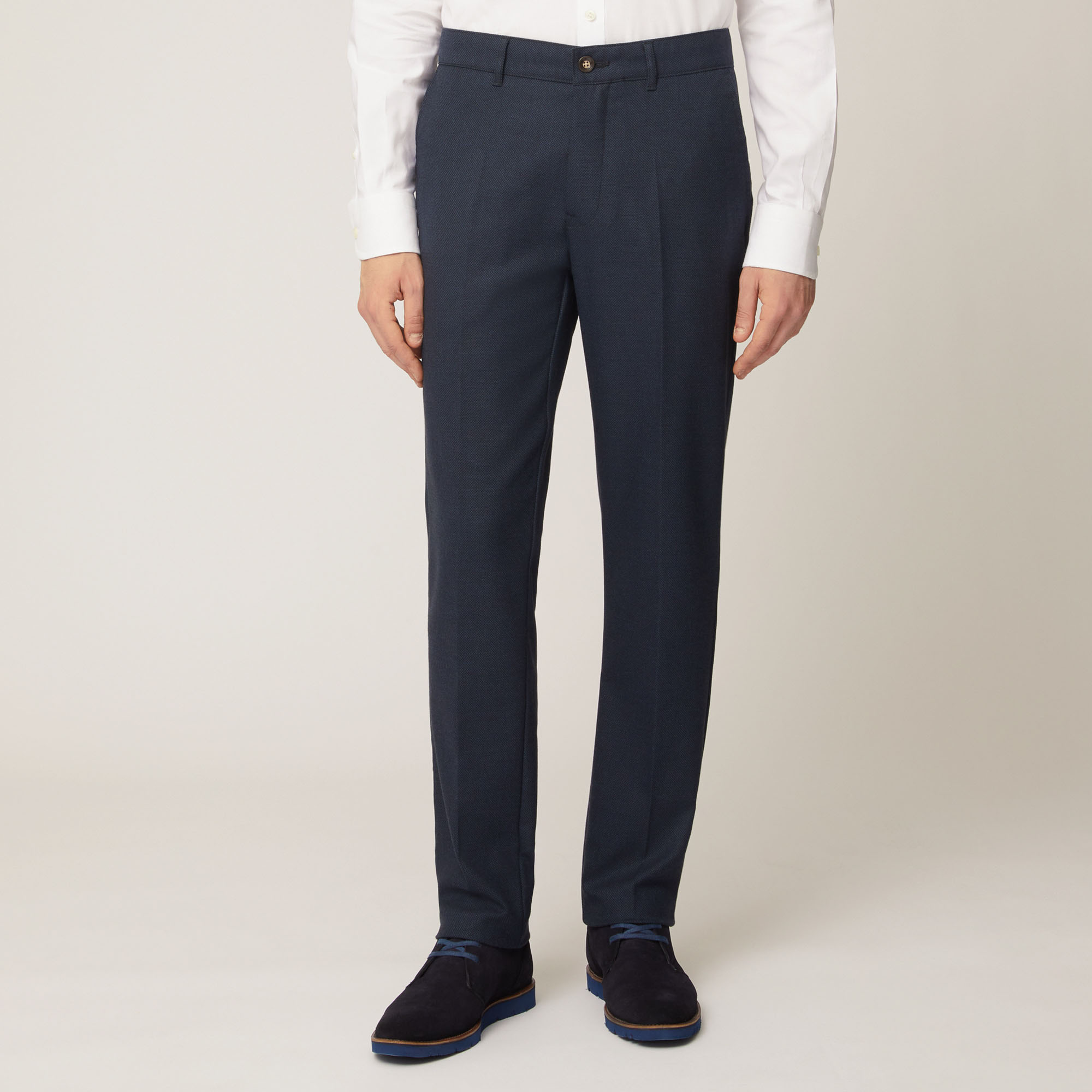 Pantalone Chino In Cotone Stampato, Light Blue, large image number 0