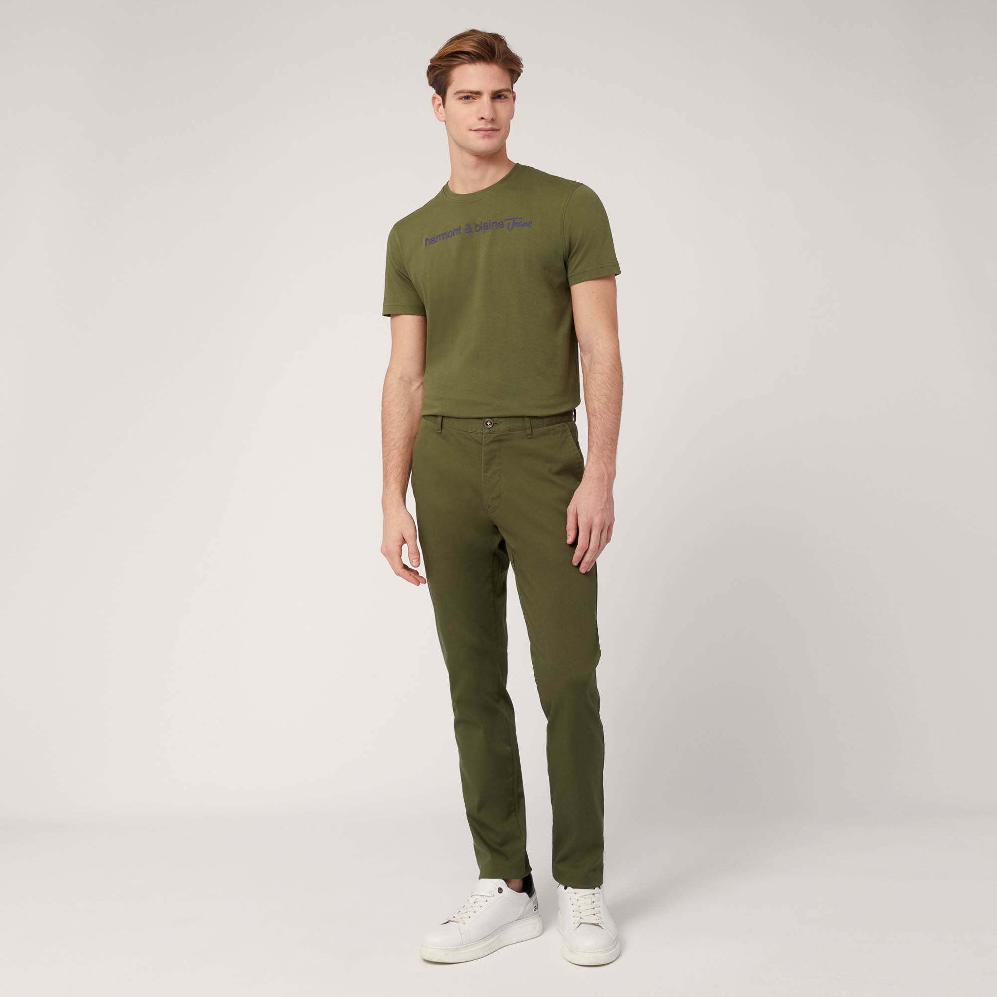 Pantaloni Chino Narrow Fit, Verde, large image number 3