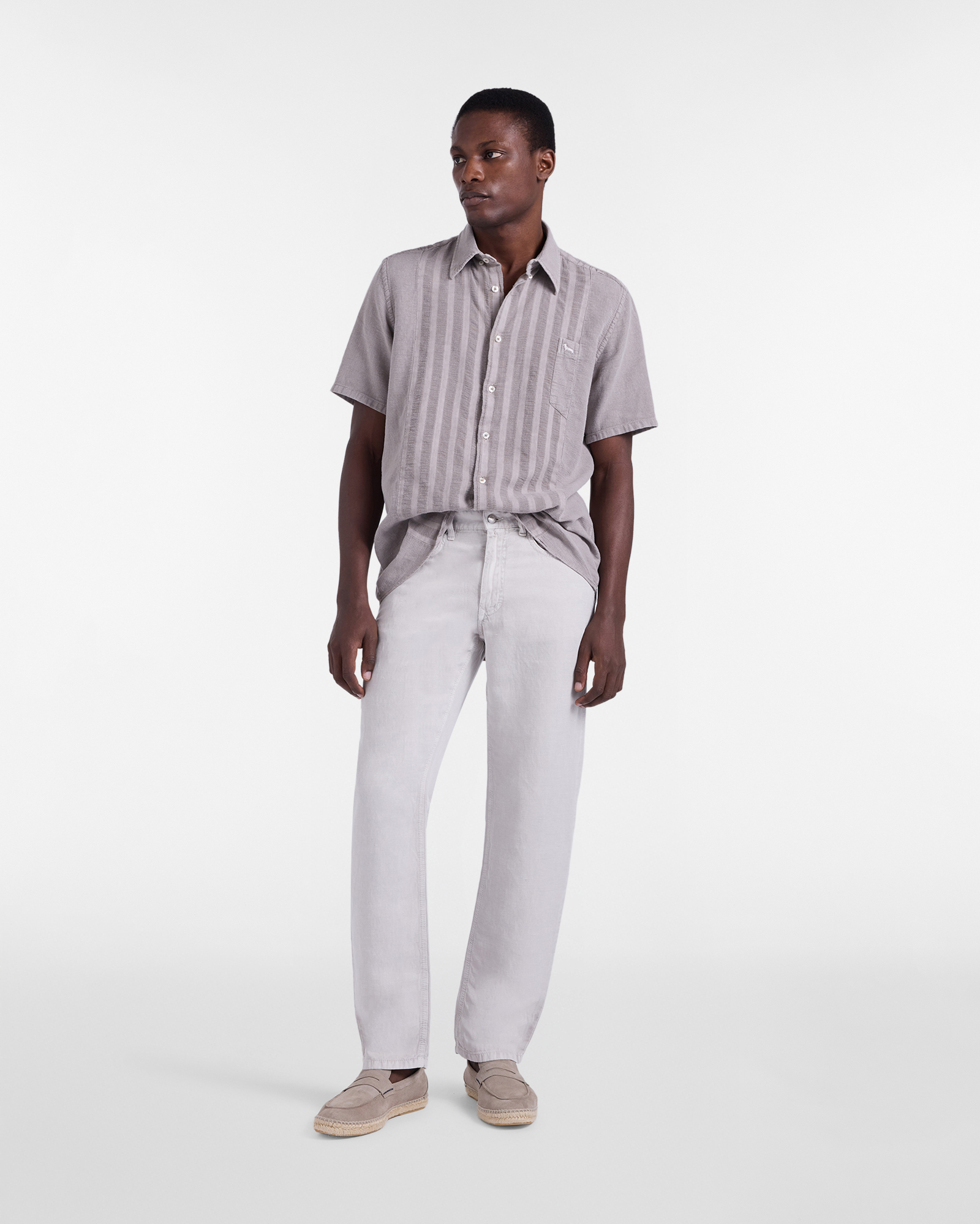 Men's Earth Dye capsule five-pocket pants, Brown/Red, large image number 3