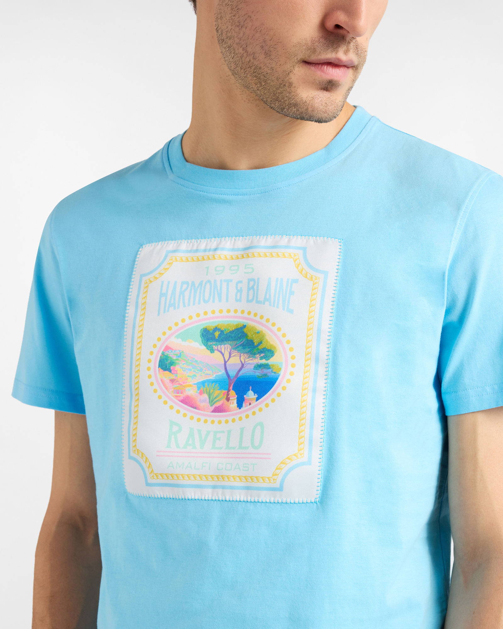 Postcard capsule T-shirt, Blue, large image number 2