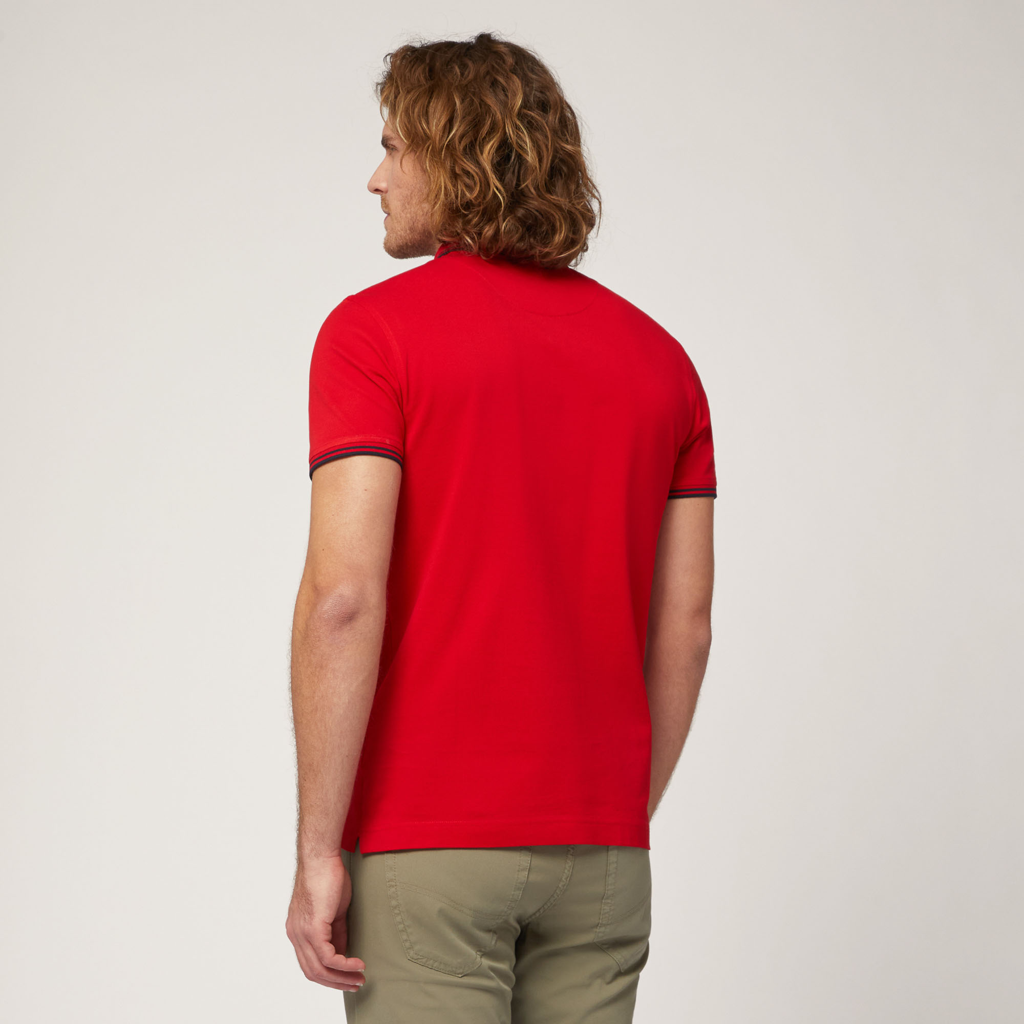 Poloshirt mit Kontrastfarben, Rot, large image number 1