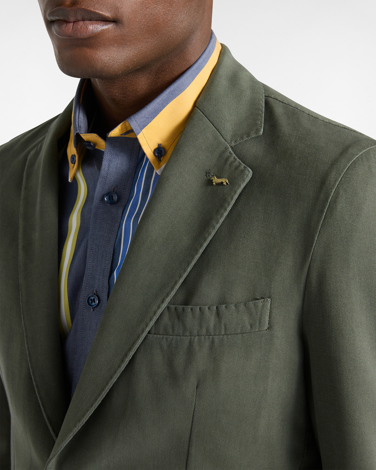Single-Breasted Jacket in Cashmere Blend, Green, large image number 2