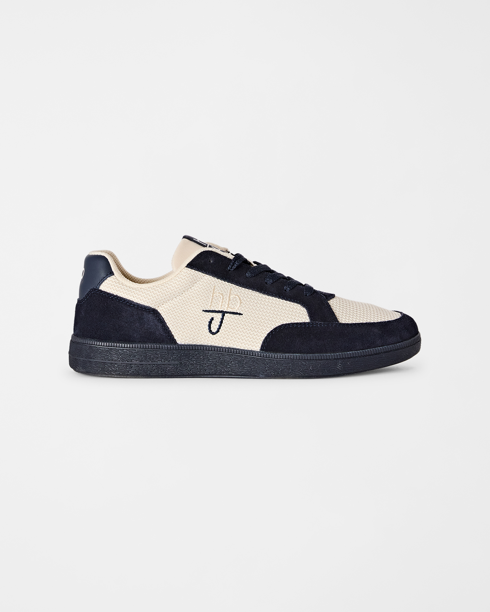Sneaker HBJ Uomo in suede e tessuto, BLU SCURO, large