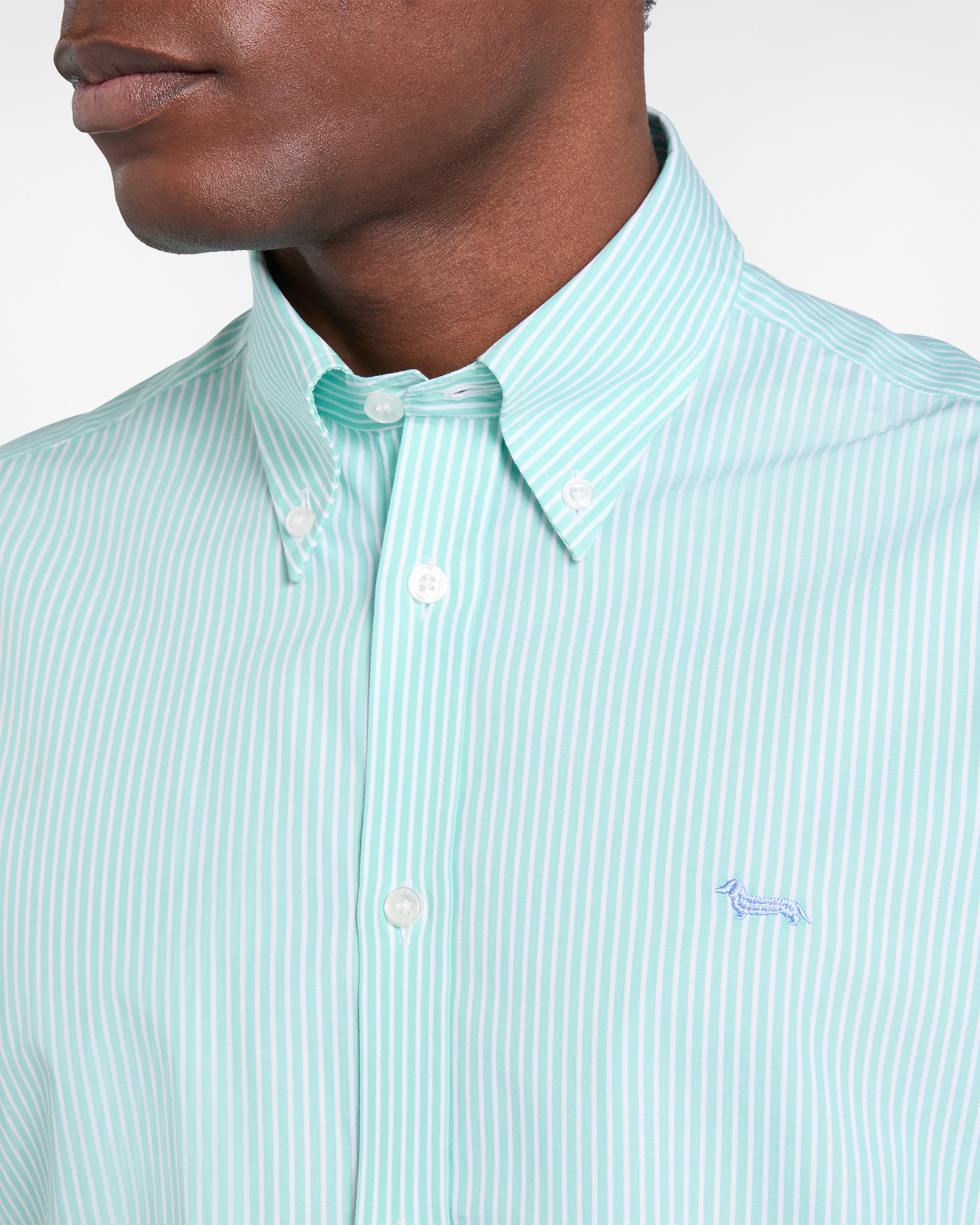 Regular-fit striped shirt, Light Green, large image number 1