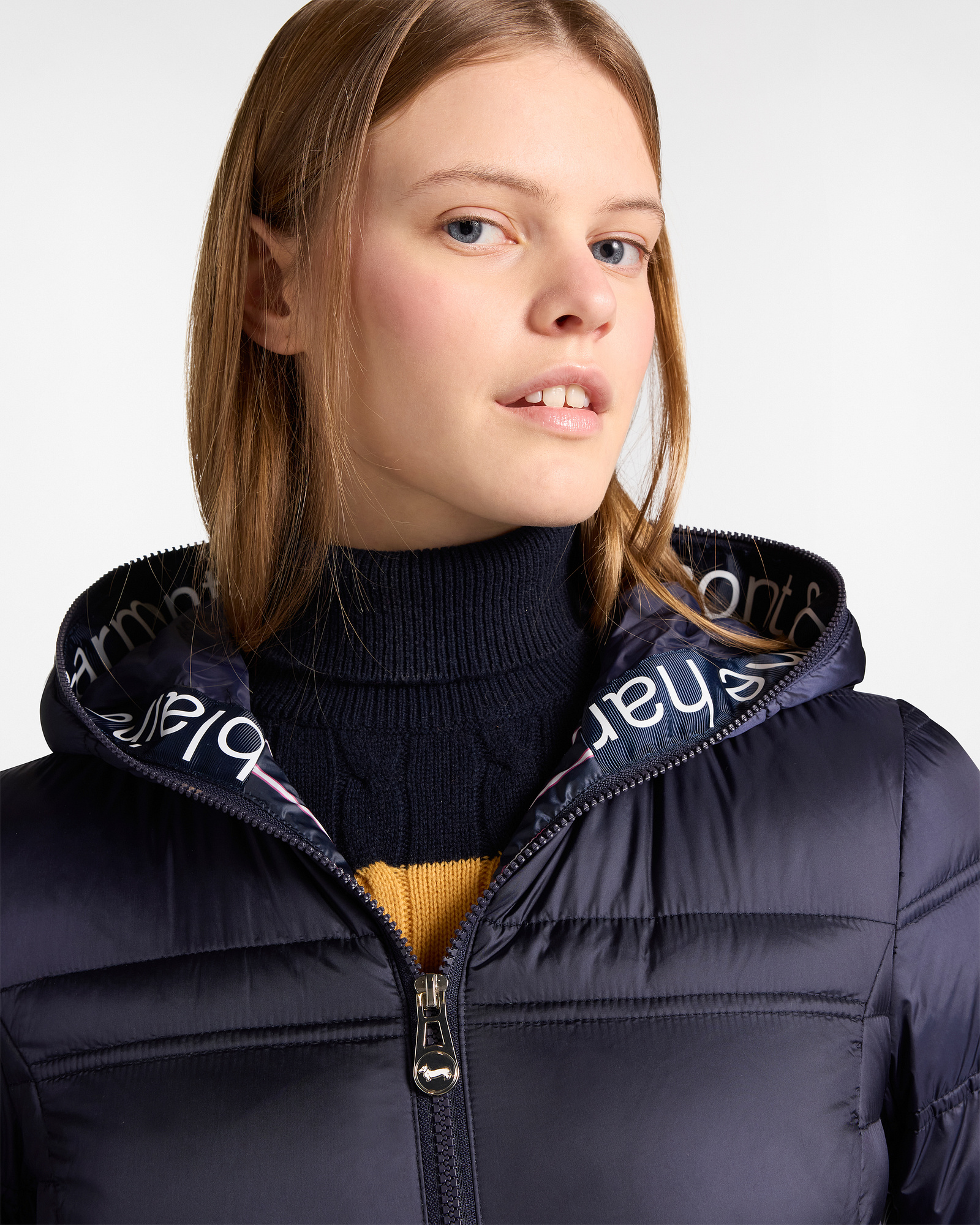 Hooded Jacket with Logo, Navy Blue, large image number 2