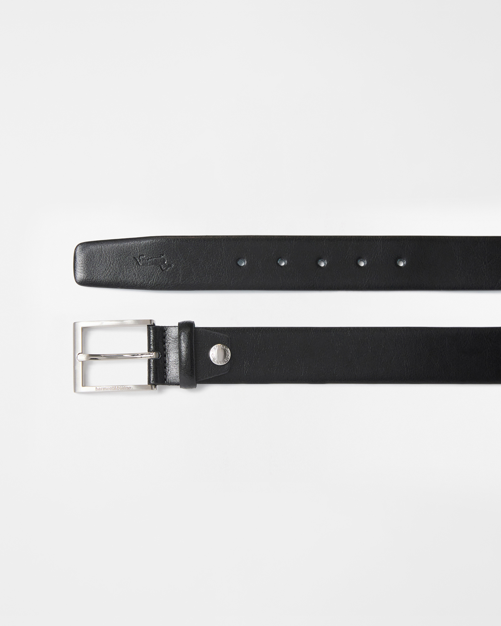Saffiano Leather Belt, Black, large image number 1