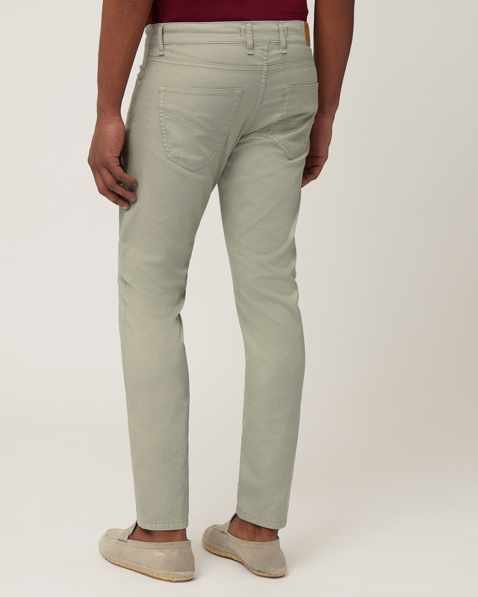 Narrow Five-Pocket Pants, Moss Green, large image number 1