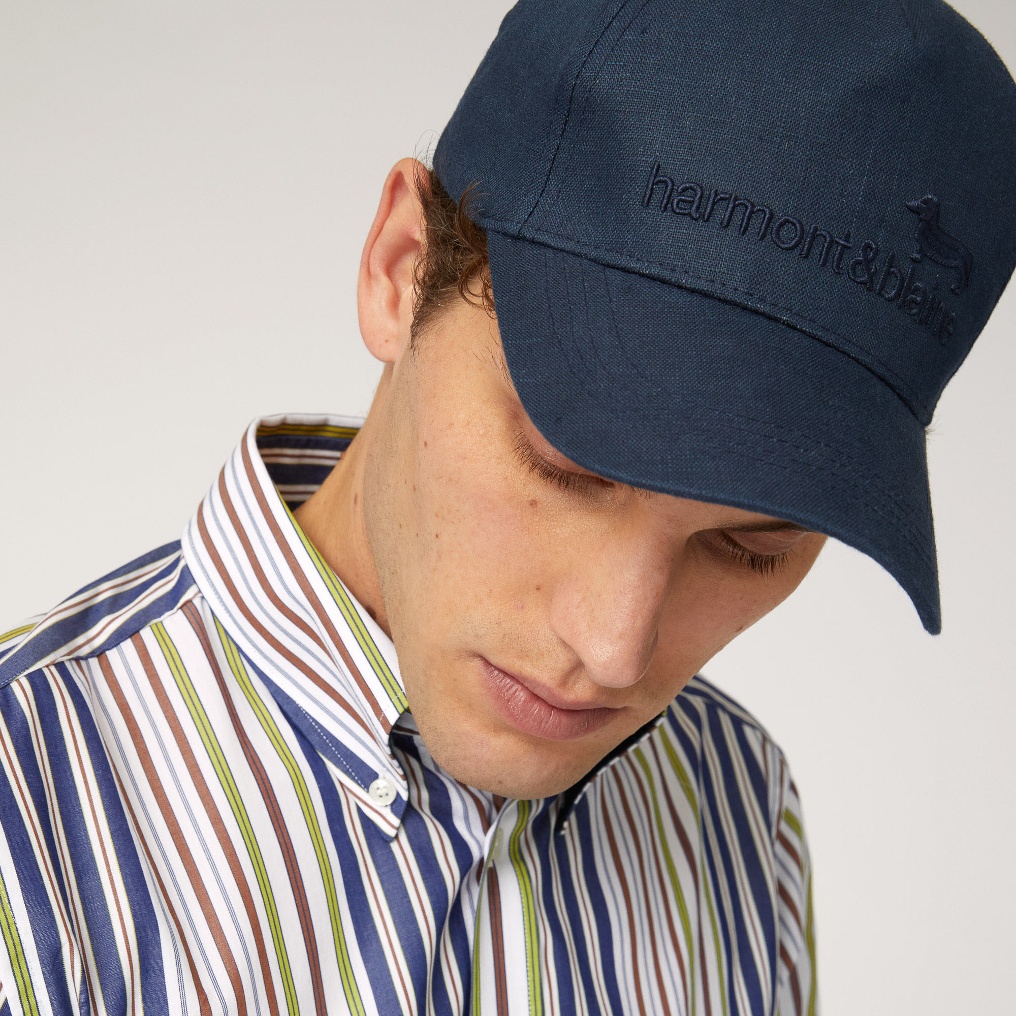 Baseball Cap with Lettering and Dachshund, Blue, large image number 2