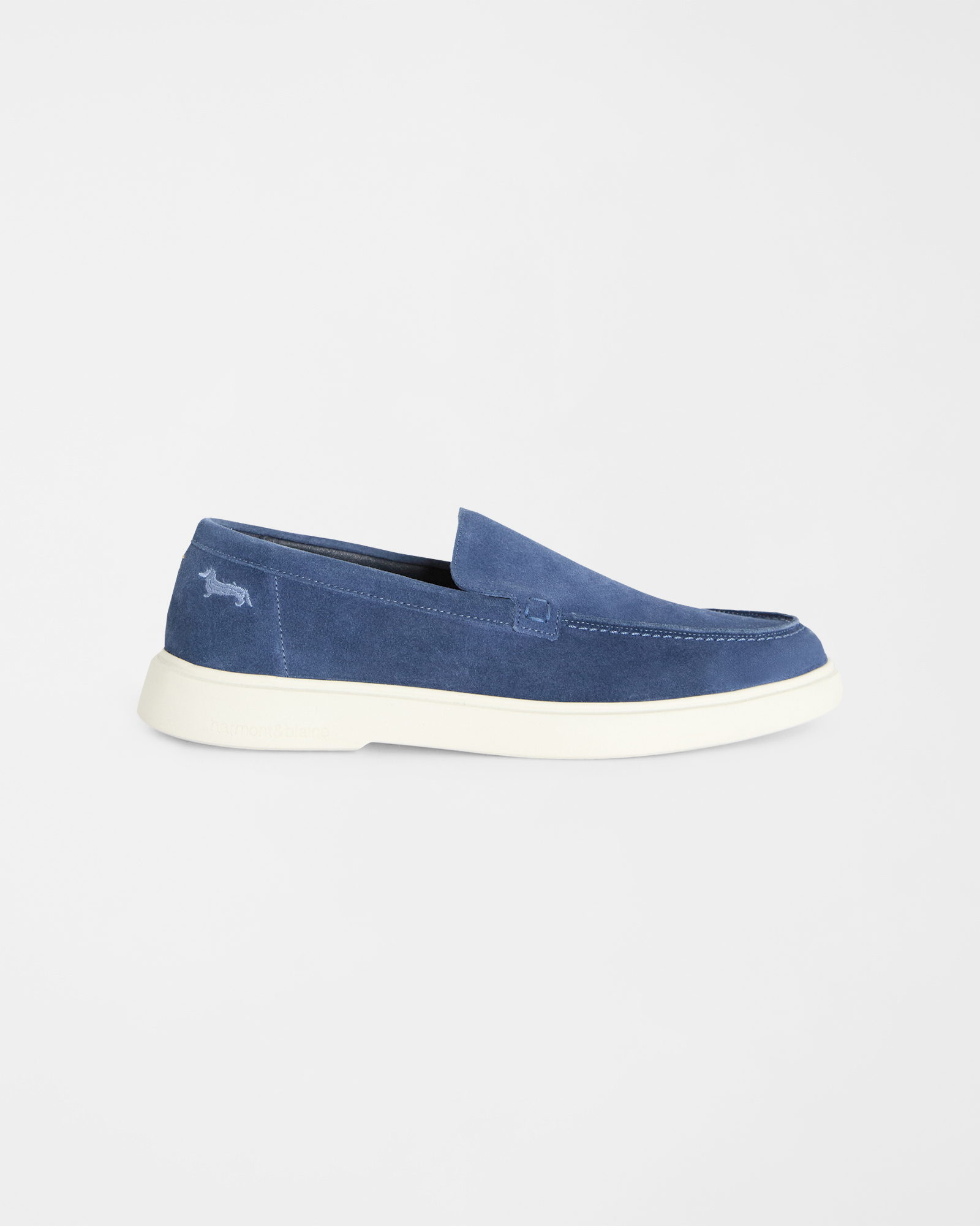 Slip-on in suede, Blu, large
