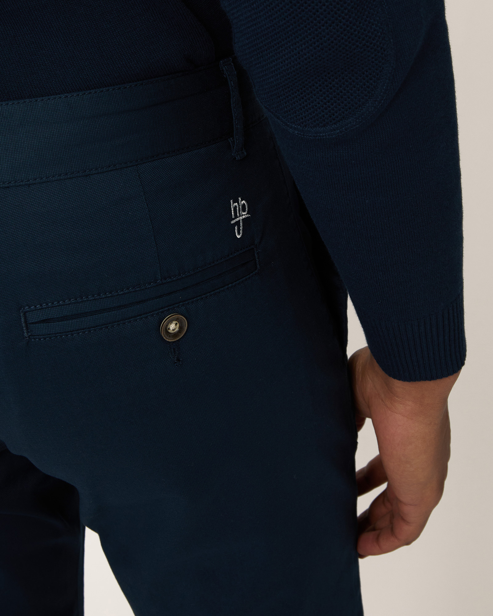 Cotton Chino Pants, Dark Blue, large image number 2
