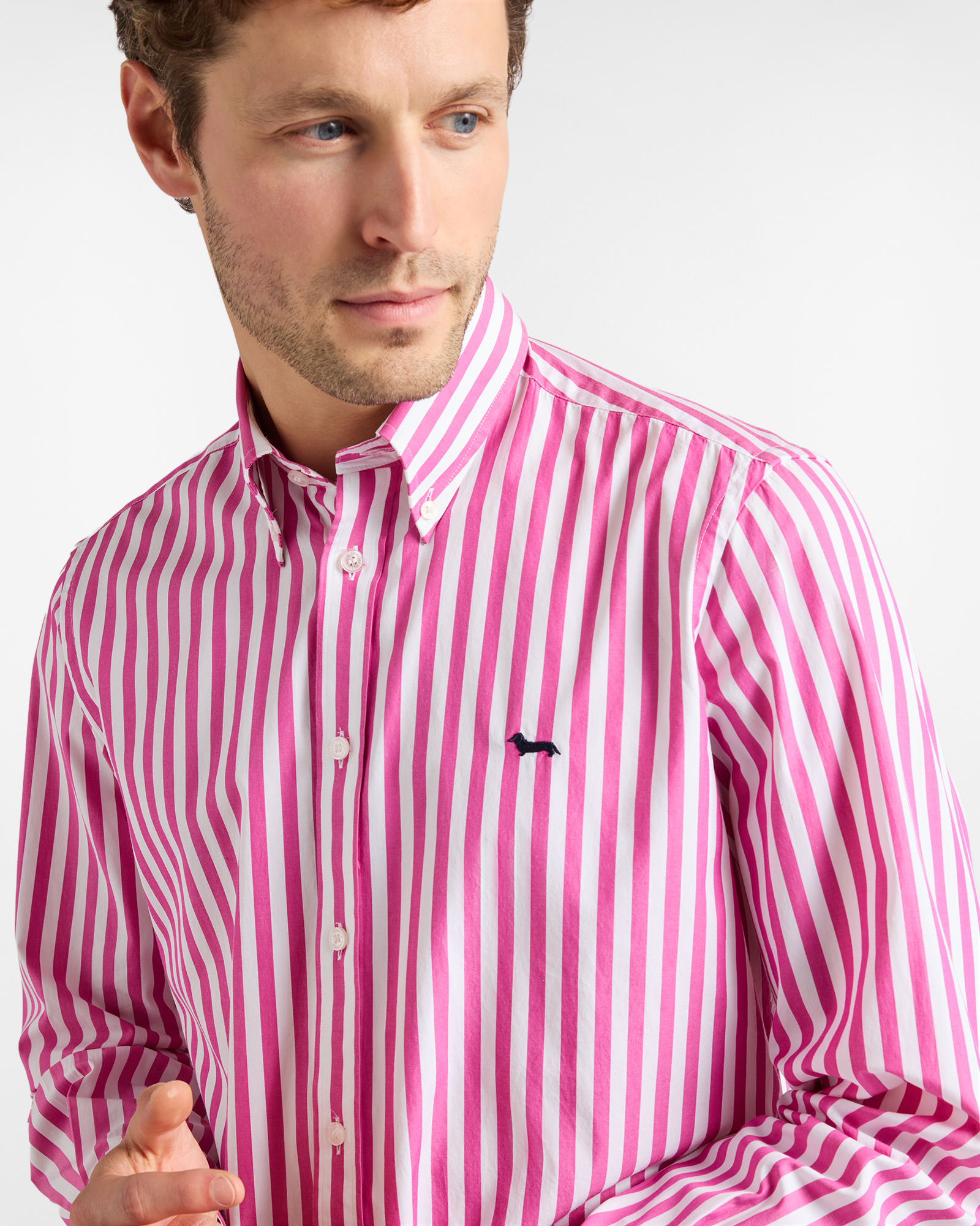 Men's "Sorbet" striped shirt, Pink, large image number 2