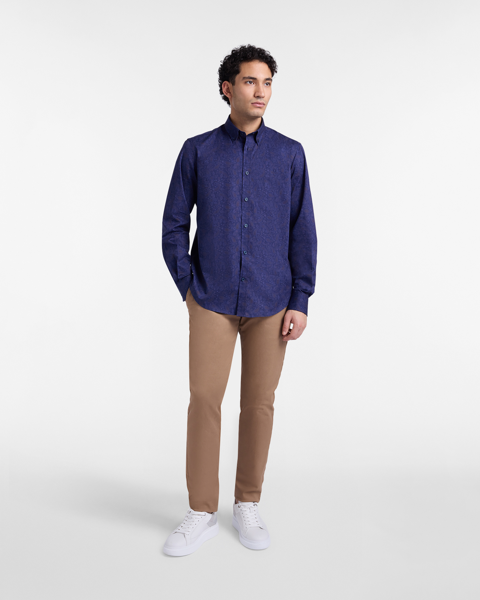 Camicia fantasia Paisley, Blu Scuro, large image number 3