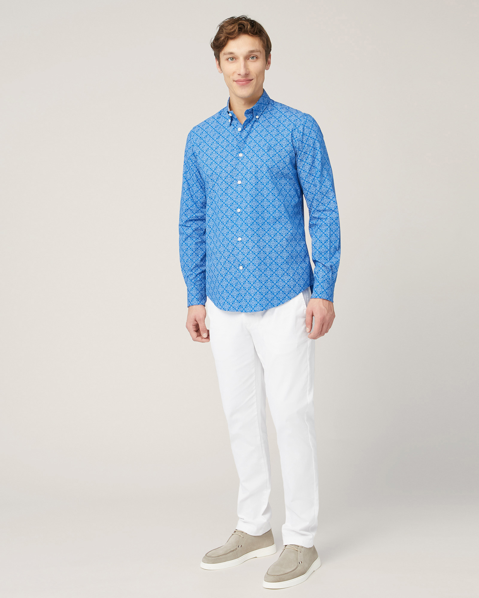 Floral Print Shirt, Electric Blue, large image number 3