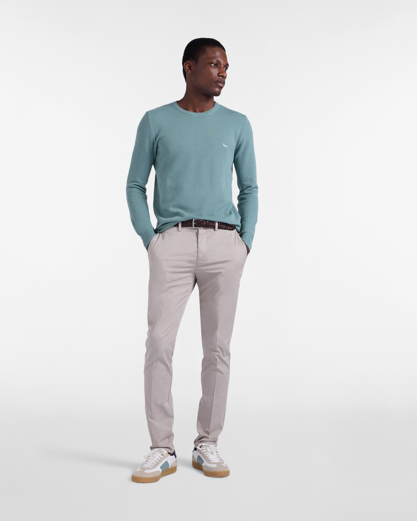 Crewneck pullover with 3D processing, Green, large image number 3