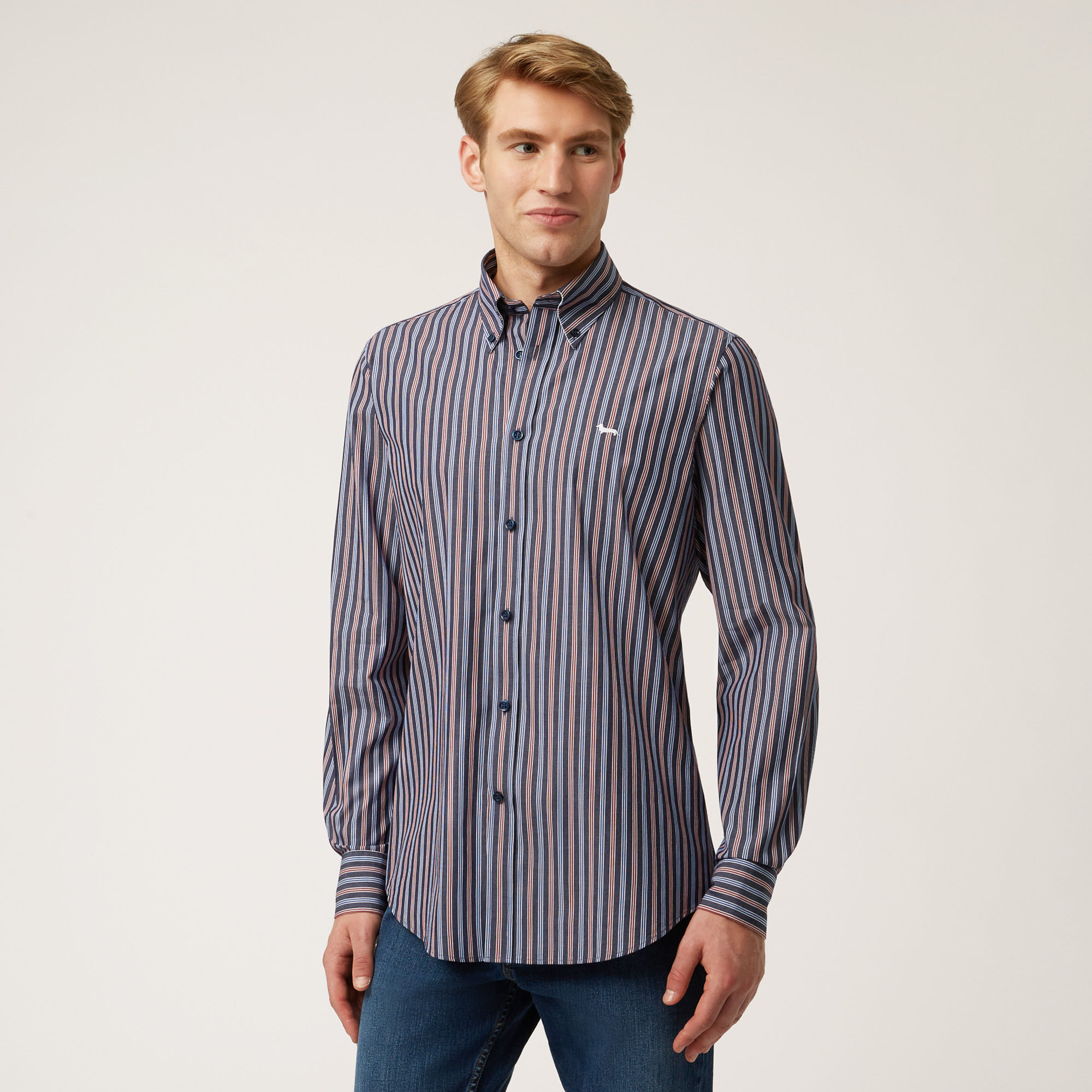Camisa De Rayas Verticales Ski Lounge, Azul, large image number 0