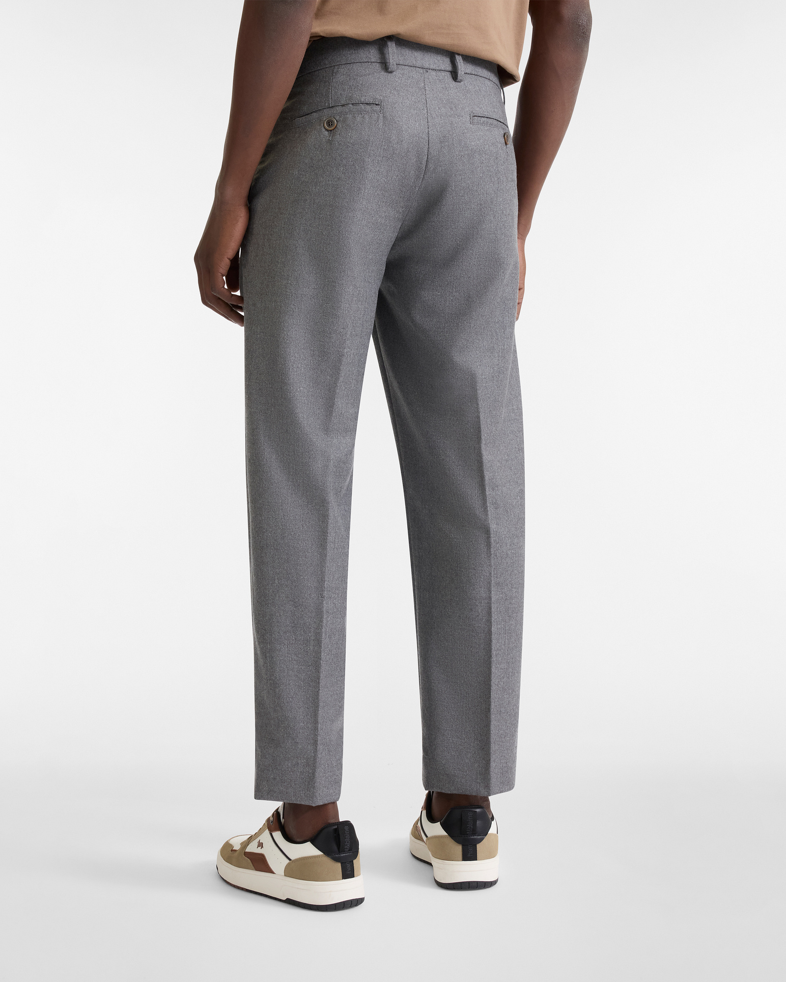 Loose Fit Wool Chino Pants in the Artisanal Color Capsule, Gray, large image number 1