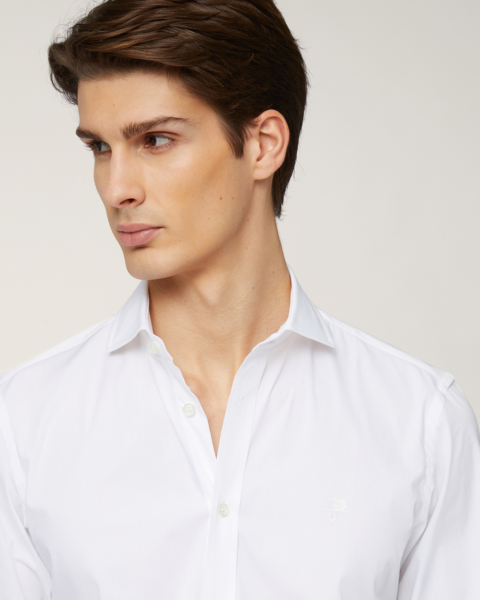 Shirt with Spread Collar, White, large image number 2