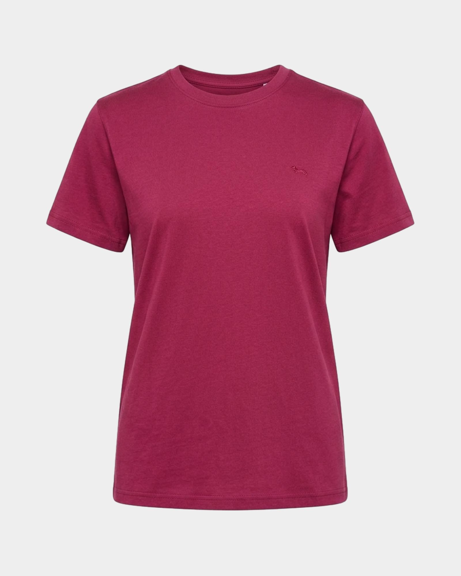 Women's  100% pure cotton round neck T-shirt, CYCLAMEN, large