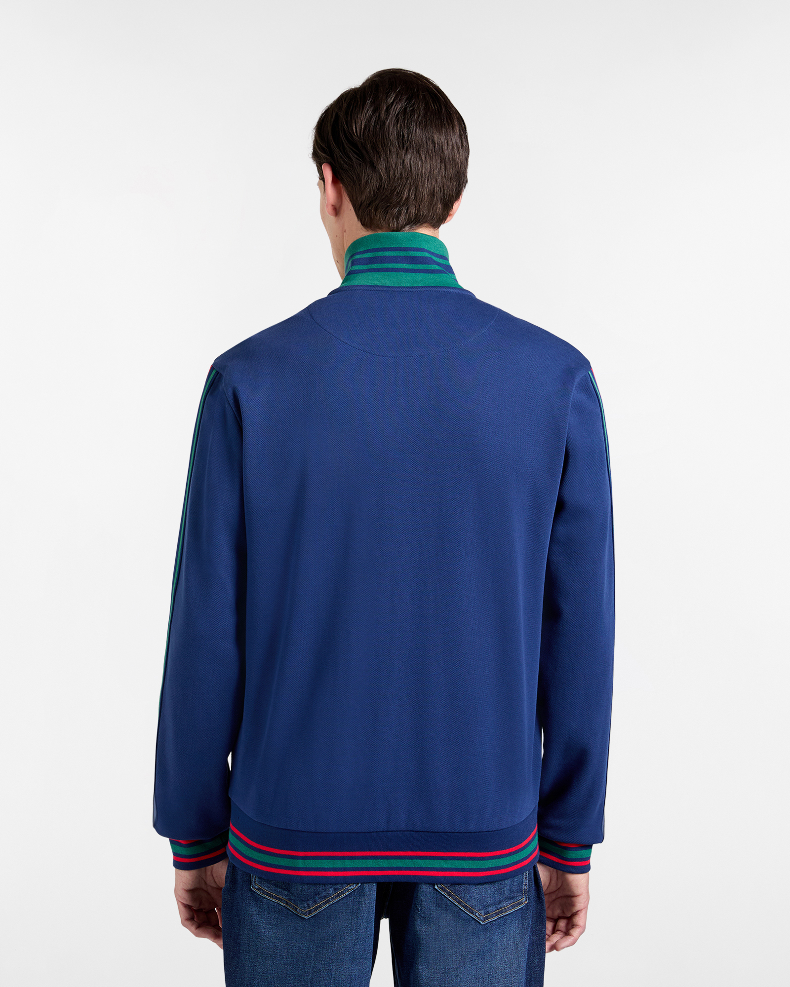 Felpa Uomo Full Zip in Piquet