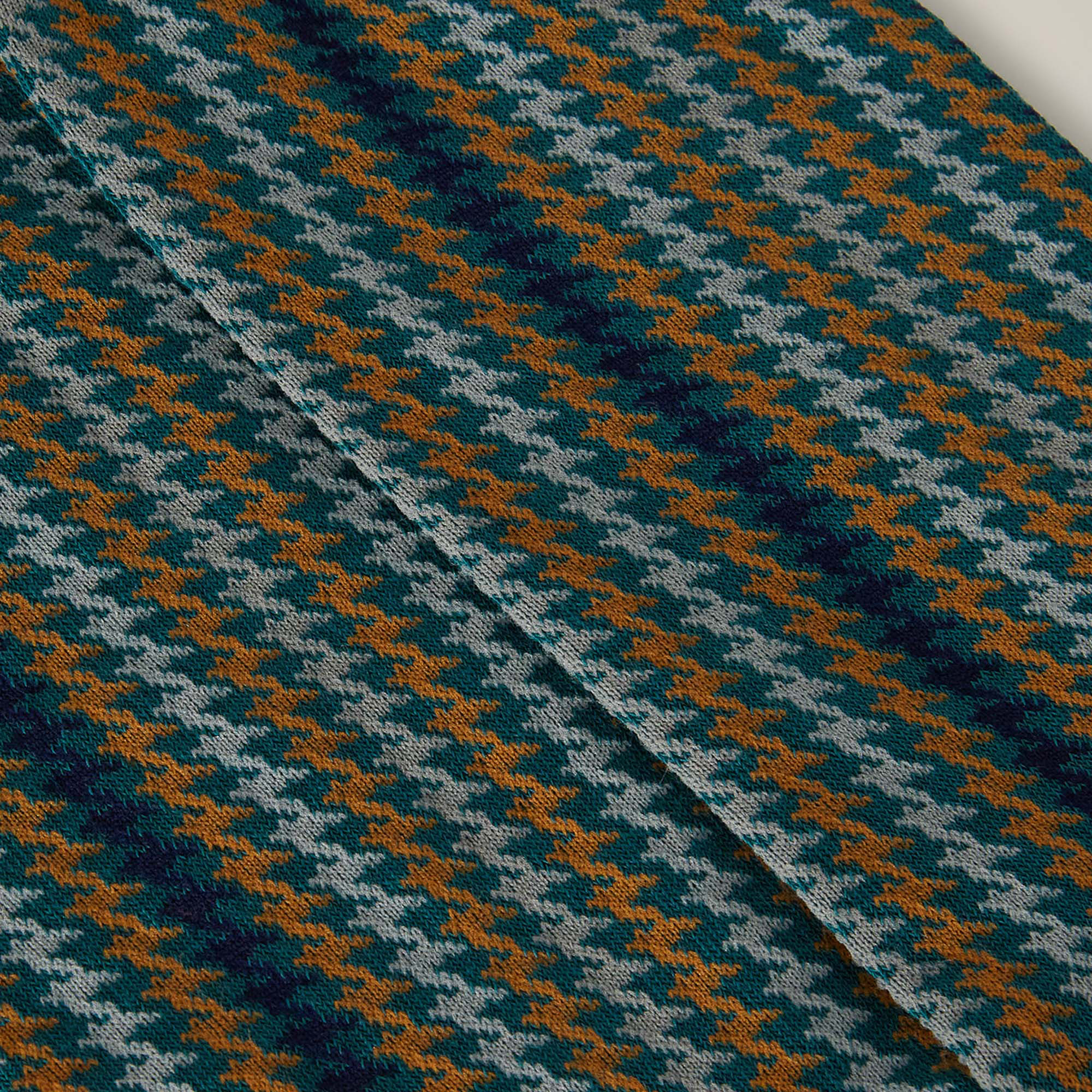 Houndstooth-Patterned Short Socks, Blue, large image number 1